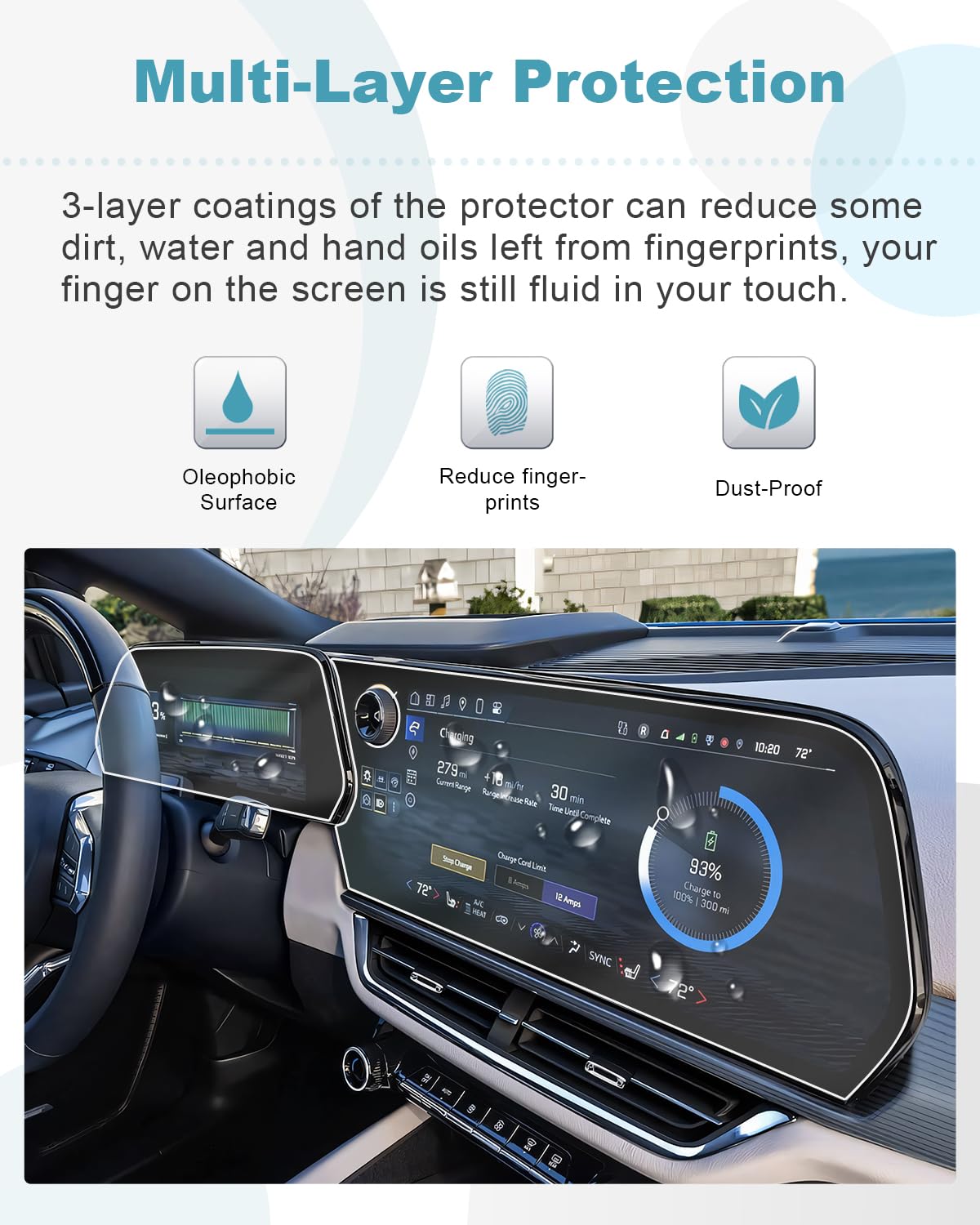 Cdefg 4 Pack For 2024 2025 Chevy Blazer Ev/ 2024 2025 Chevrolet Traverse/ 2024 2025 Equinox Ev Screen Protector For 2024 2025 Blazer Ev/Traverse/ 2024 Equinox Ev Accessories Screen Protector