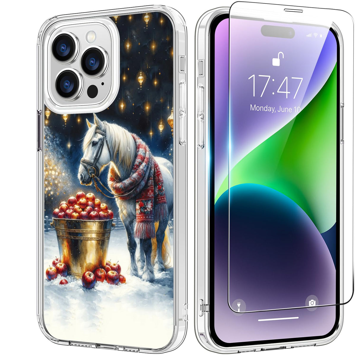 Bicol Case For Iphone 15 Pro With Screen Protector, Enhanced Camera Protection - Wireless Charging - Slim Shockproof Protective 