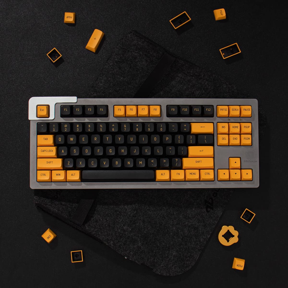 Black And Orange Keycaps Set Doubleshot Msa Profile 150 Keys Custom Keycaps For Cherry Mx 61/64/68/84/87/96/104/108 Mechanical K