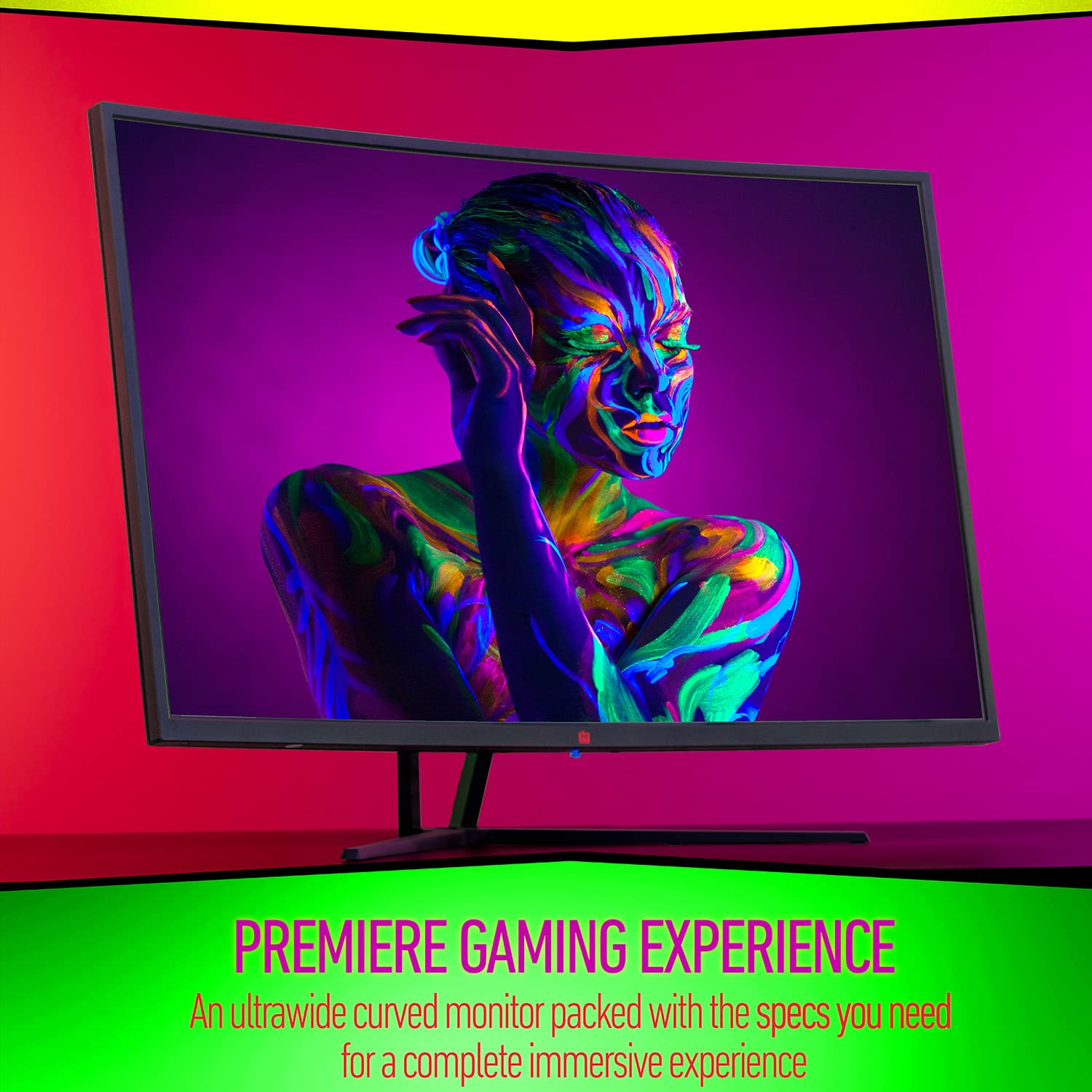 Deco Gear 39'' Curved Widescreen Gaming Monitor, 2560X1440, 1Ms Mprt, 165 Hz, 16:9, Hdr400, 4000:1