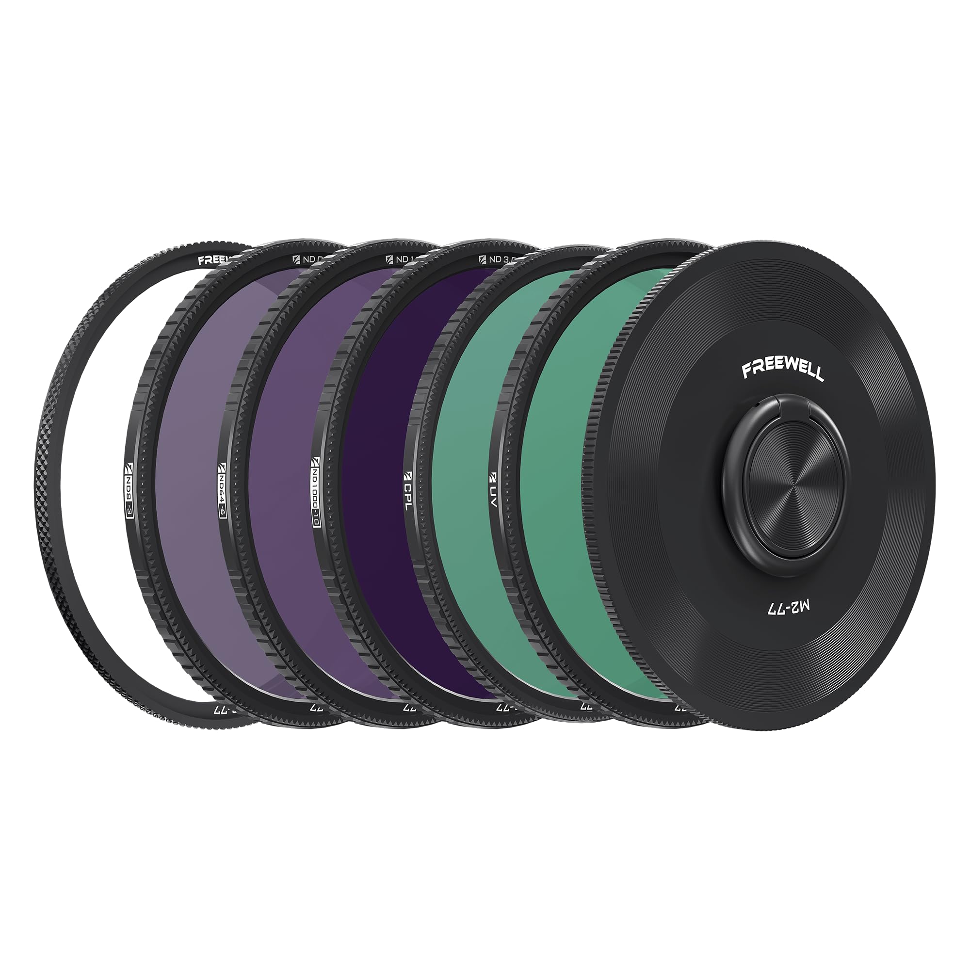 Freewell M2 Magnetic Quick Swap 5 Pack 77Mm Nd8, Nd64, Nd1000, Cpl & Uv Filters