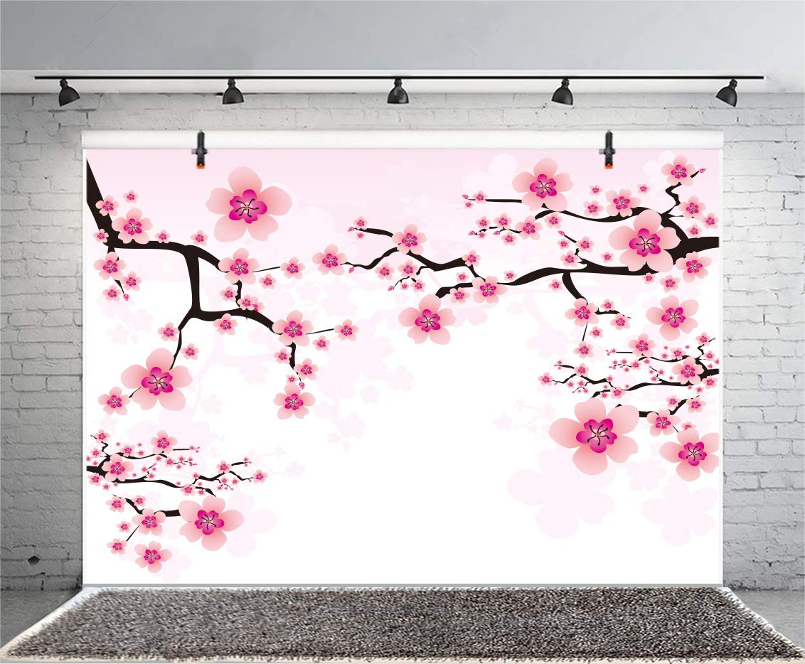 Leyiyi Romantic Cherry Blossoms Backdrop 7X5Ft Photography Background Valentine'S Day Decoration Soft Pink Love Theme Wedding Pa