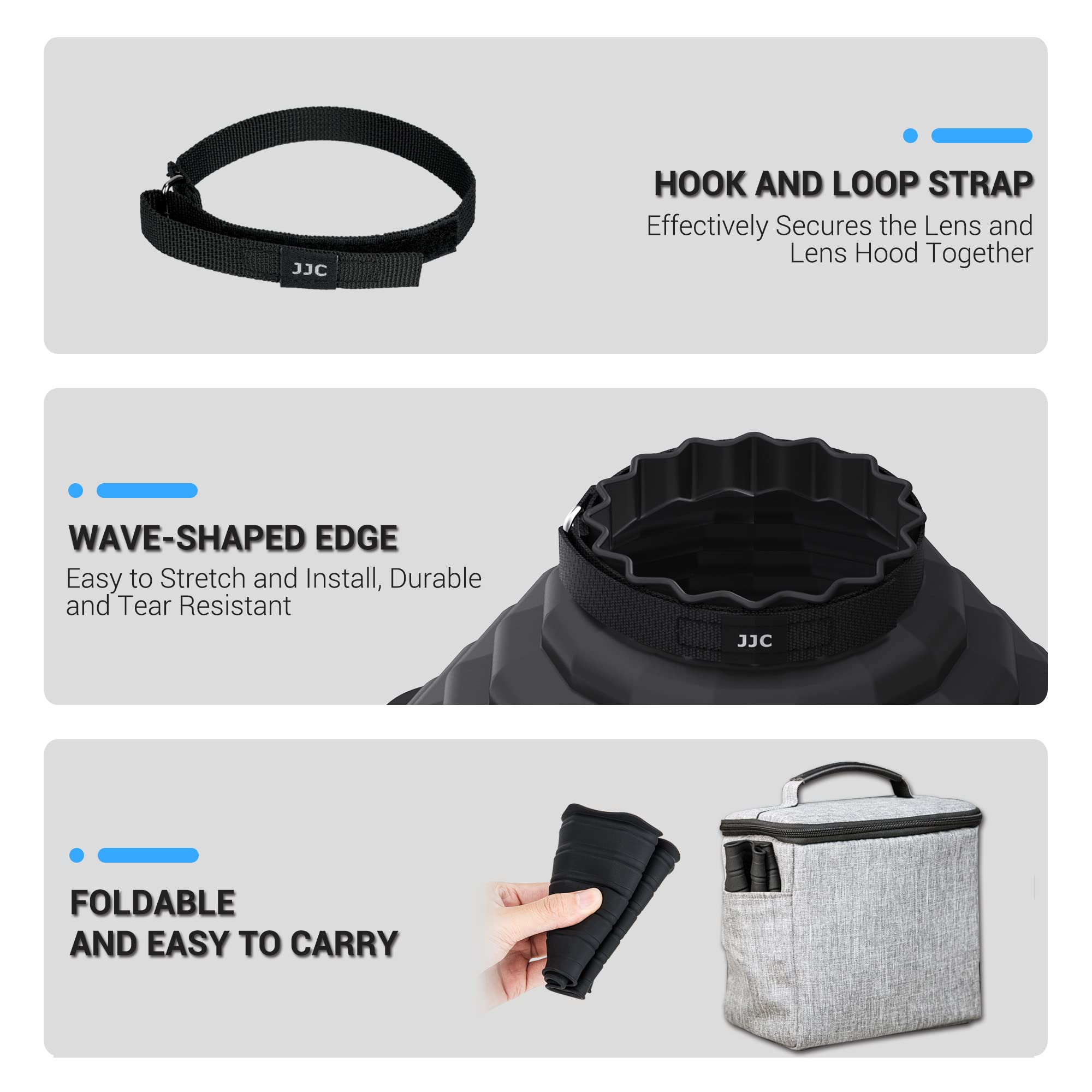 [Upgraded] Silicone Lens Hood,Anti Reflective Camera Lens Hood For Diameter 73 88Mm Lens,Foldable Reversible Lens Shade For Cano