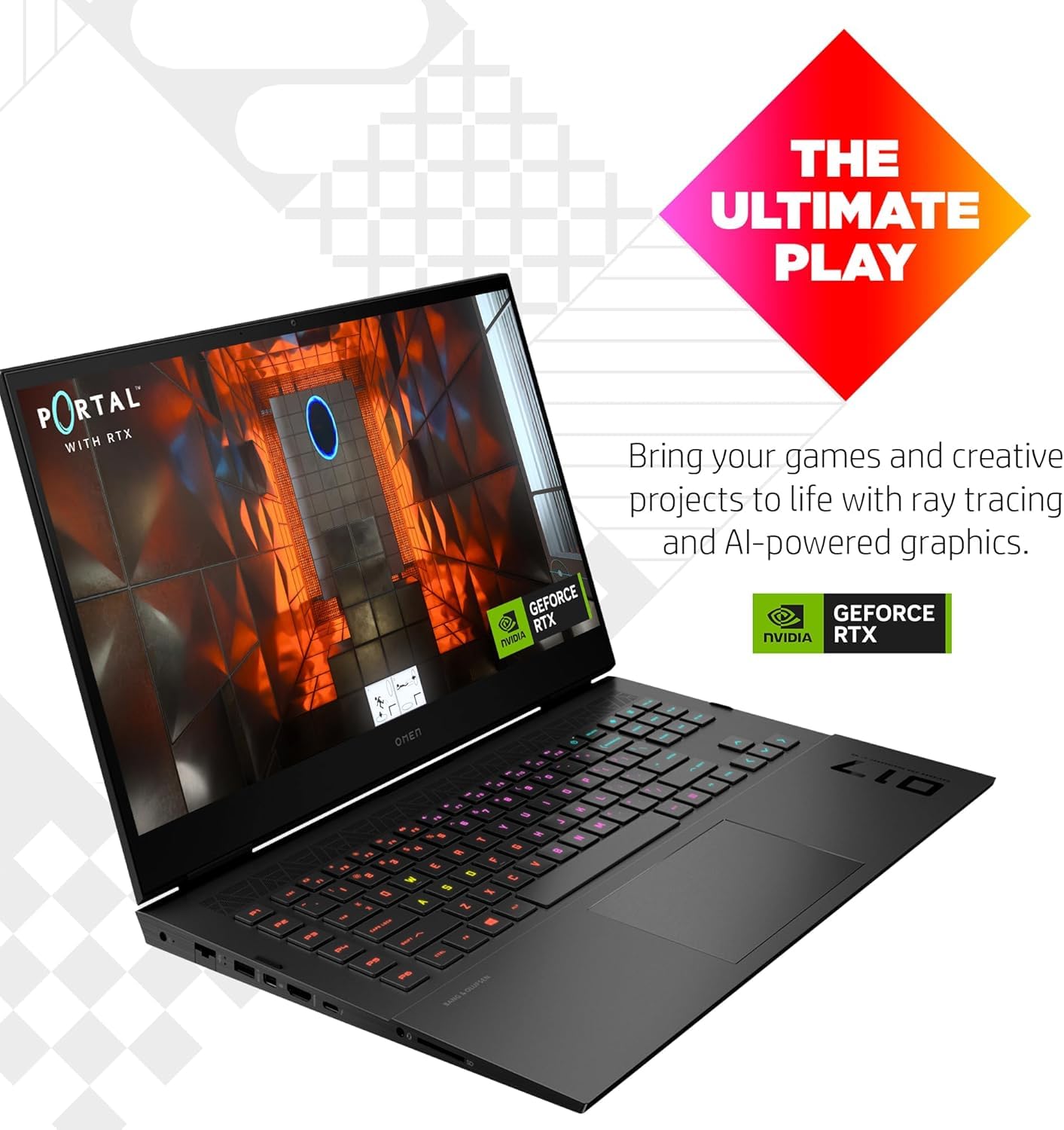 Hp Omen Gaming Laptop Computer - 17.3'' Qhd 165Hz, I9-13900Hx(24 Cores), Geforce Rtx 4080, 32Gb Ddr5, 1Tb Ssd, Wifi 6E, Backlit