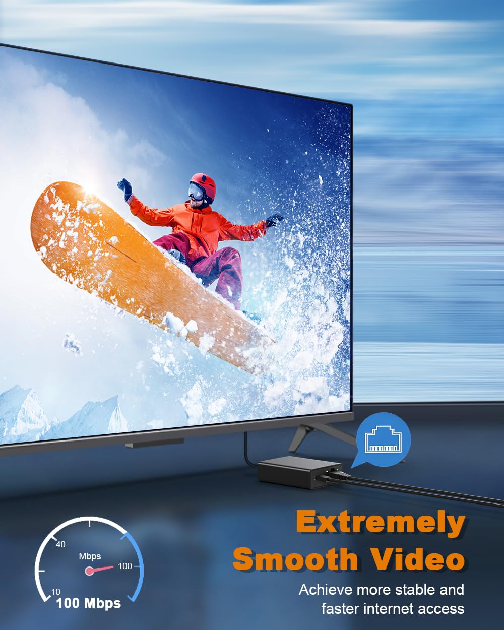 Ethernet Adapter For Fire Tv Stick, Electop Micro Usb To Rj45 Ethernet Network Adapter Compatible With 4K Fire Stick,Chromecast