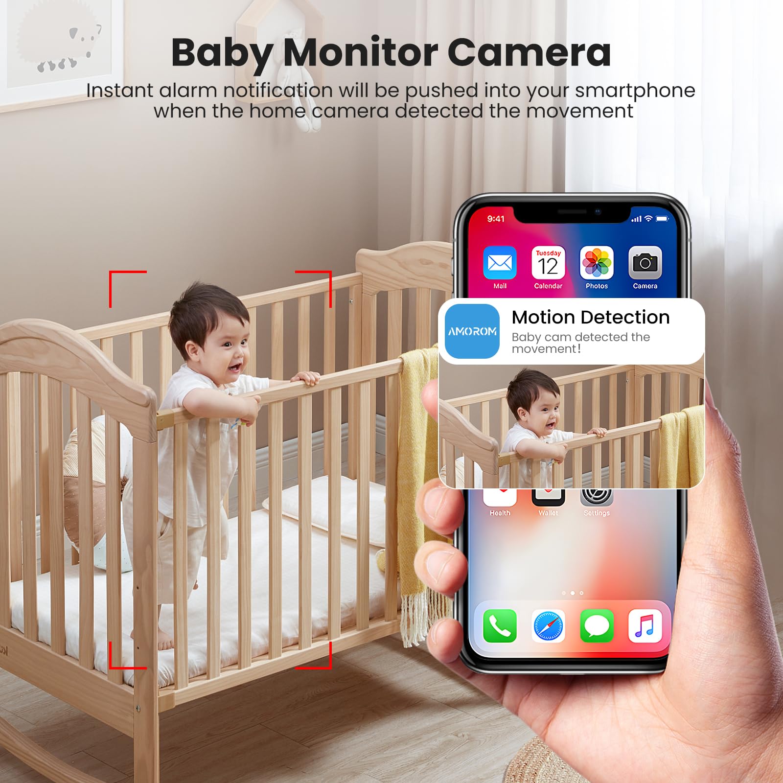 3 Pcs Inside Cameras For House, 2Mp Home Security Camera Indoor Surveillance With Ai Detection, 2 Way Audio, Night Vision, Cloud