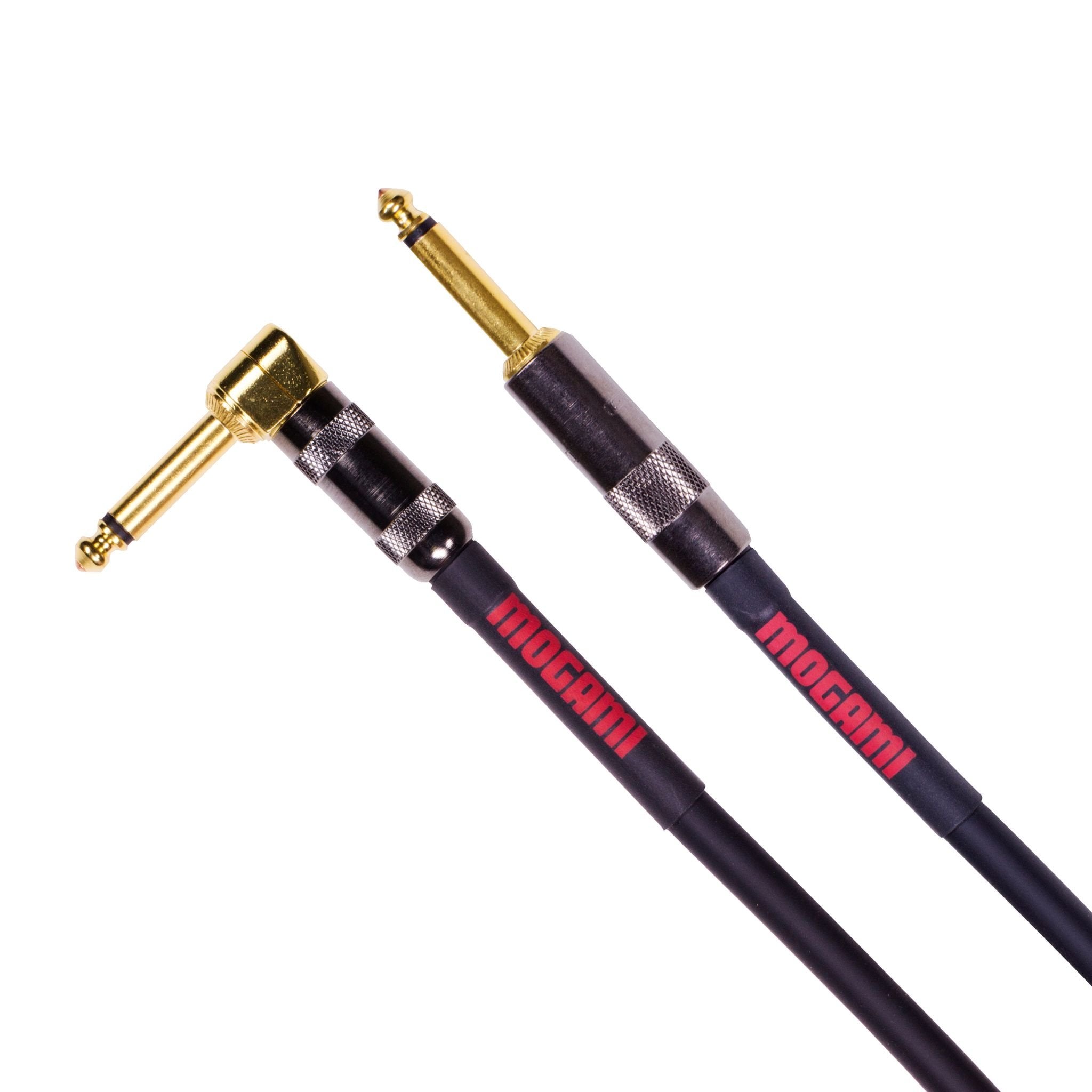 Mogami Od Gtr 12R Overdrive Guitar Instrument Cable, 1/4' Ts Male Plugs, Gold Contacts, Right Angle And Straight Connectors, 12 Foot
