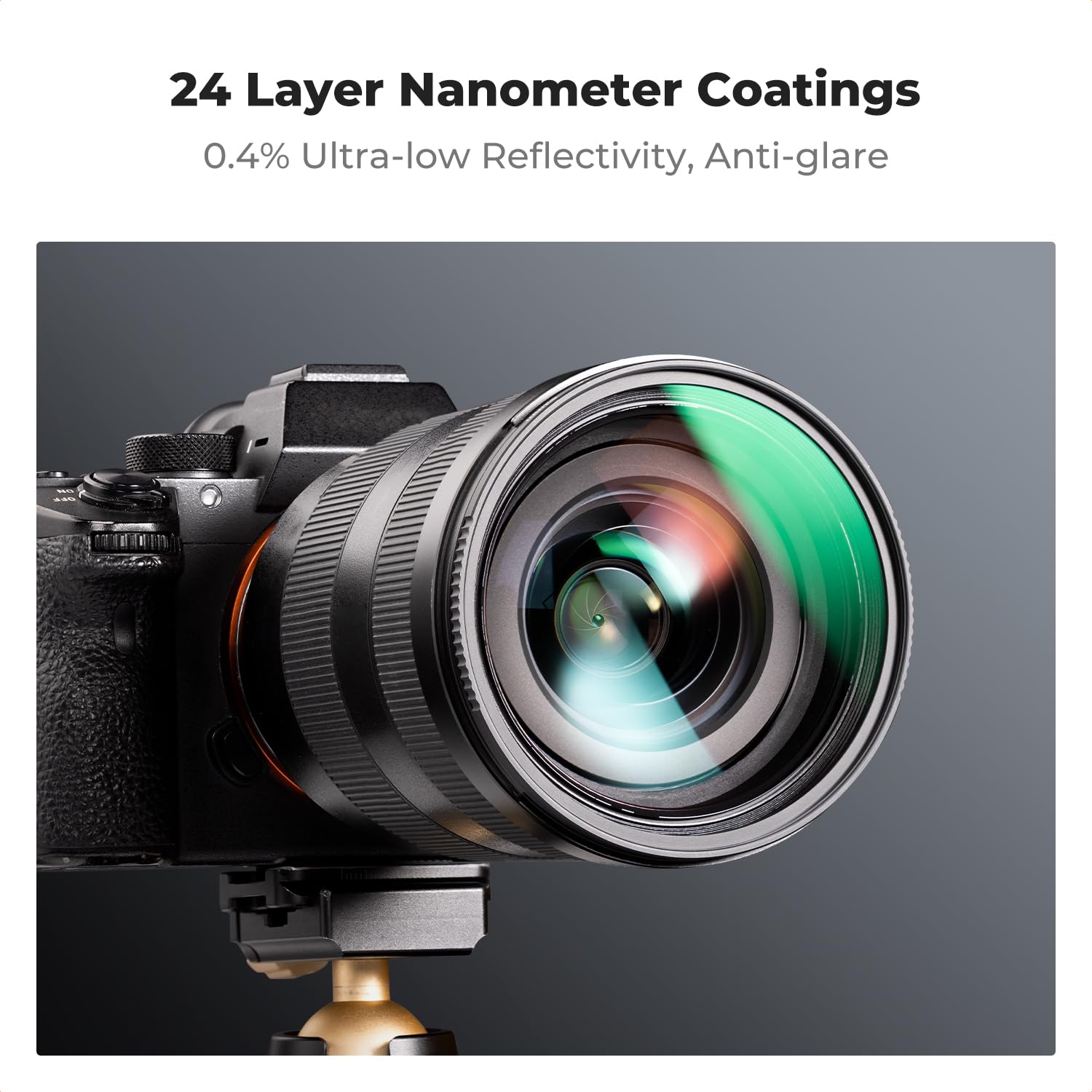 K&F Concept 58mm Circular Polarizer Filter D-Series with 24 Multi-Layer Coatings Waterproof Aluminum
