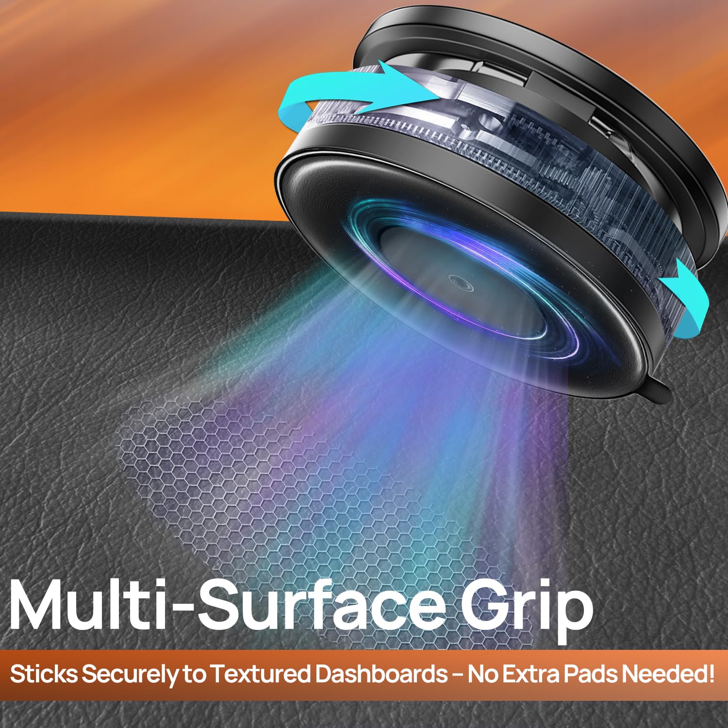 Repmidfer 360 Rotation Nano Gel Vacuum Suction Phone Holder For Magsafe, Vacuum Magnetic Phone Holder Stand For Car Dashboard, A