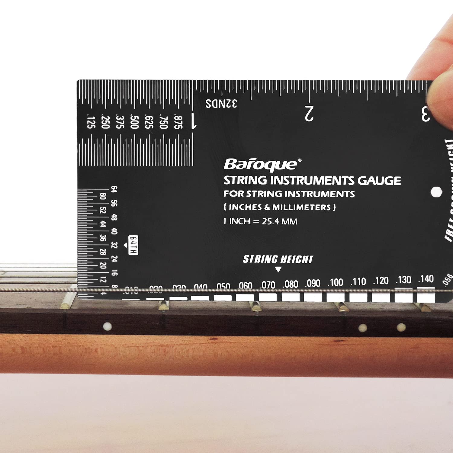 New Guitar Ruler String Action Ruler Gauge Tool, Fret Rocker Luthier Tool Guitarist Gift, Guitar Set Up Tool Kit For Electric Ba