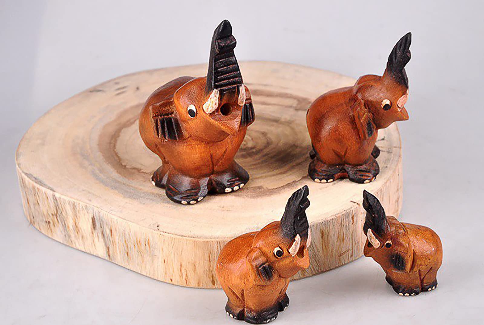 3.5'' Wooden Elephant Call Whistle   Musical Ocarina Craft Decor