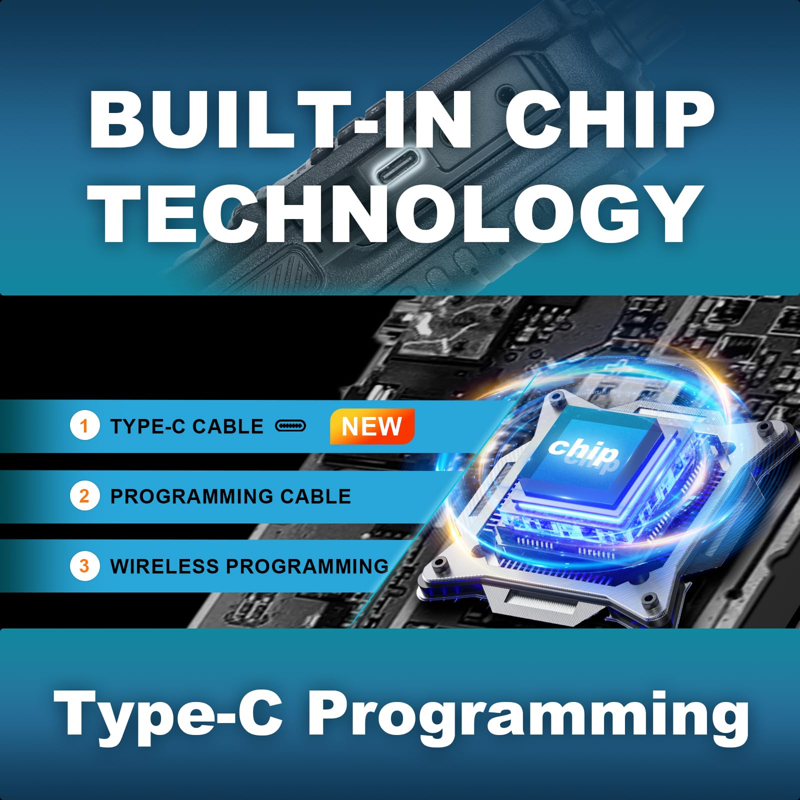 Tidradio Td H3 Gmrs Multi Band Long Range Handheld Radio,Usb C Programming & Charging Walkie Walkies With Gmrs Repeater Capable,