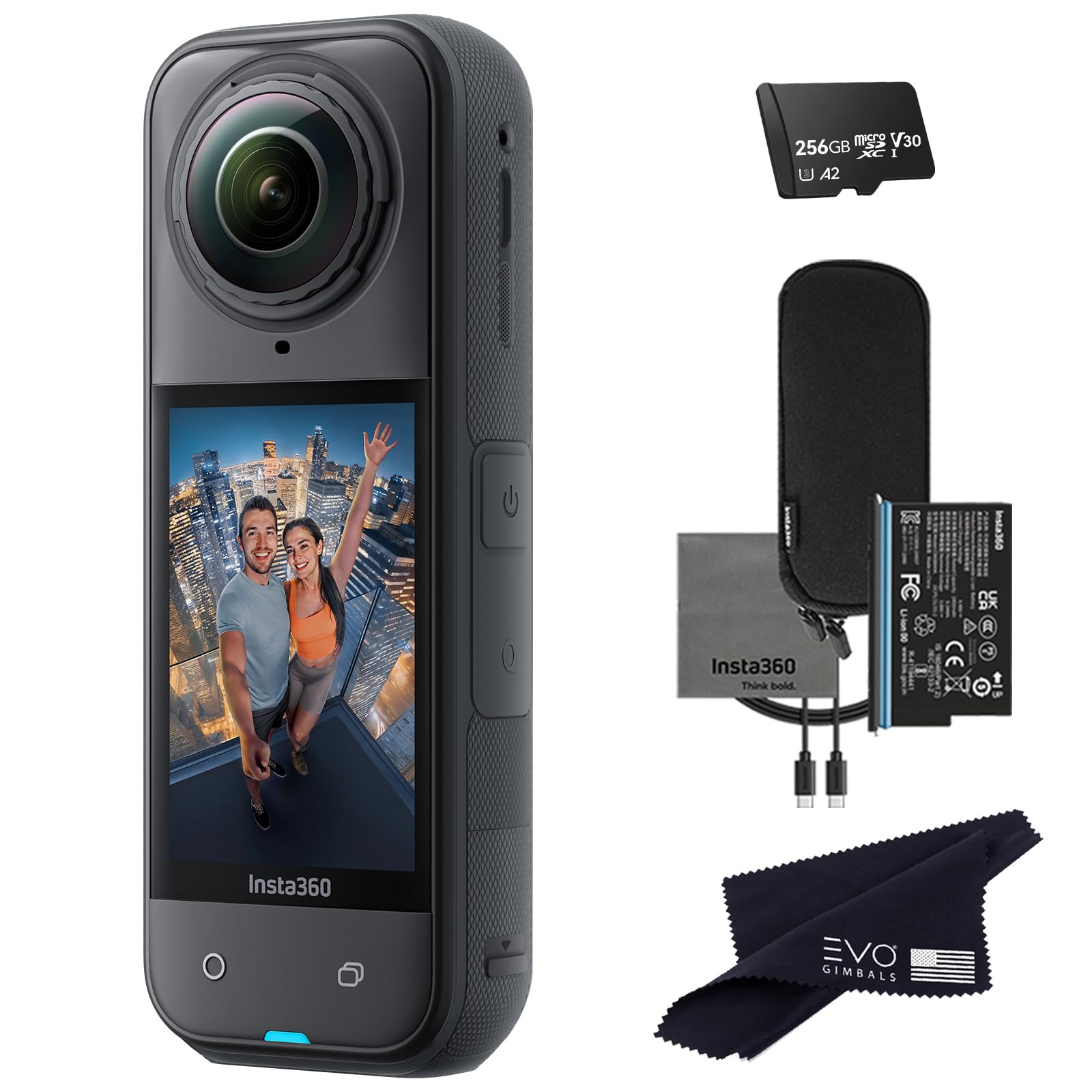 Insta360 X5 - Waterproof 360 Action Camera With 1/1.28'' Sensors, 8K 360 Hdr Video, 72Mp Photo, 4K60Fps Single-Lens, Enhanced Lo