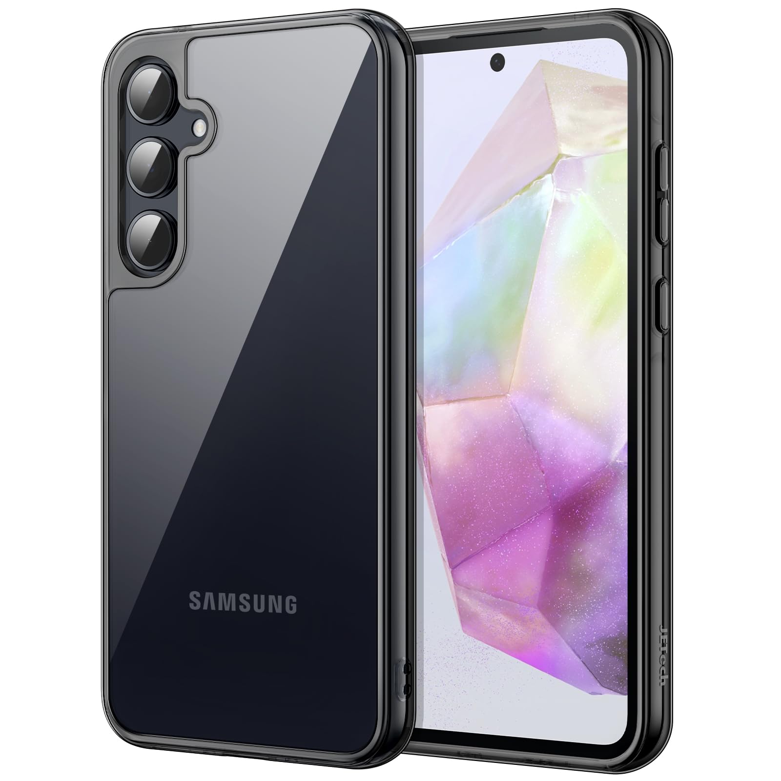JETech Case for Samsung Galaxy A35 5G, Non-Yellowing Shockproof Bumper Protective Phone Cover, Anti-Scratch Hard PC Back (Black)