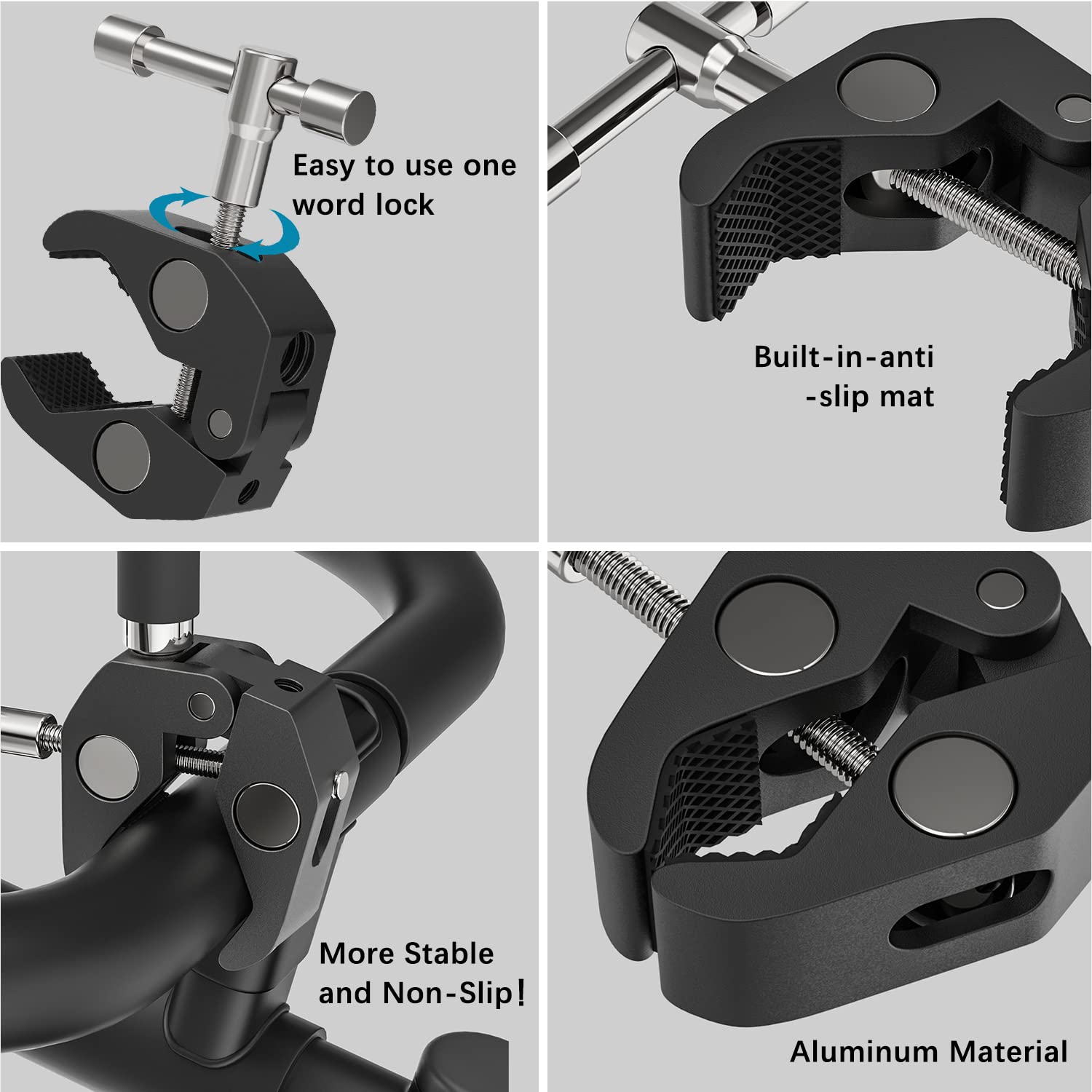 Exercise Bike Tablet Holder, Treadmill Spin Bike Gooseneck Adjustable Arm Mount, Microphone Stand Tablet Holder Stationary Handl