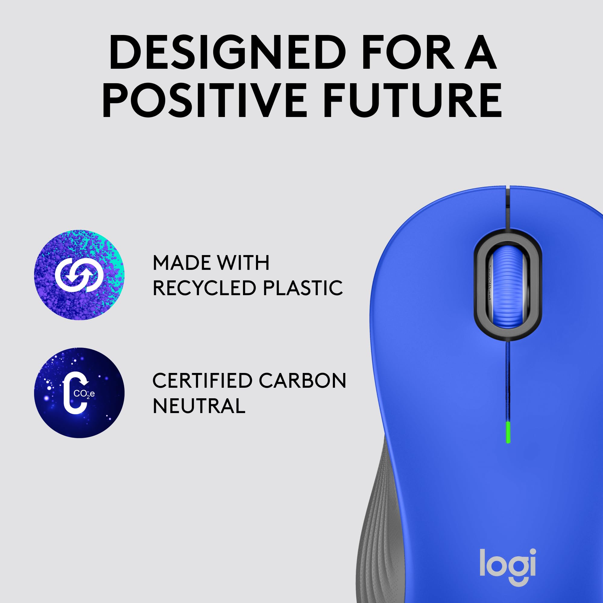 Logitech Signature M550 L Full Size Wireless Mouse   For Large Sized Hands, 2 Year Battery, Silent Clicks, Bluetooth, Multi Devi