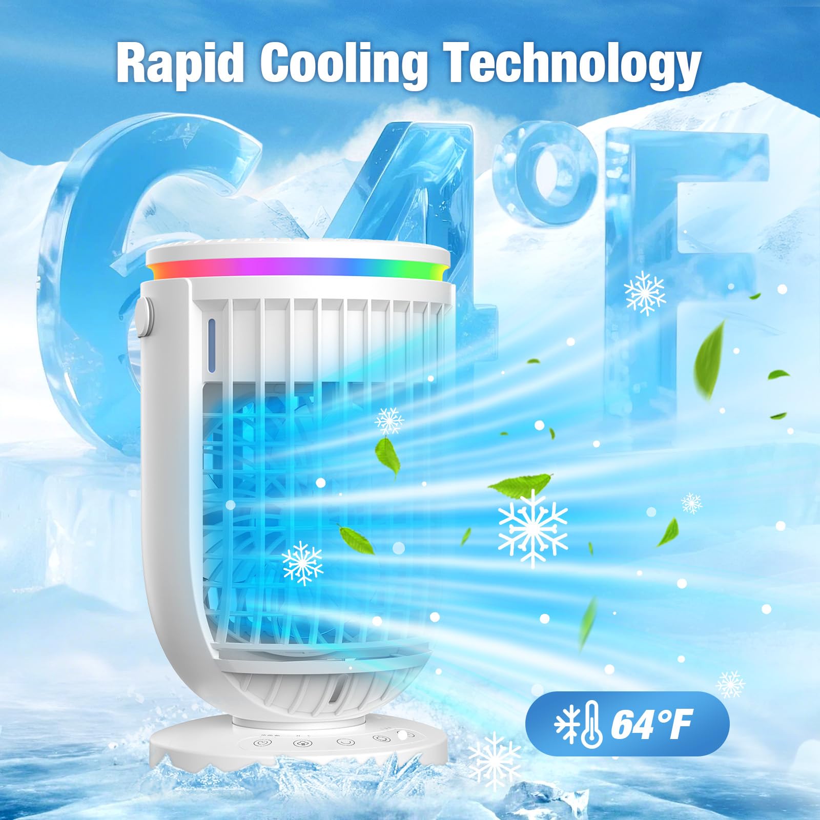 Ai Portable Air Conditioners Fan With 120 Rotating Function,Jyew Evaporative Mini Room Air Conditioners, Ac Portable For Room Of