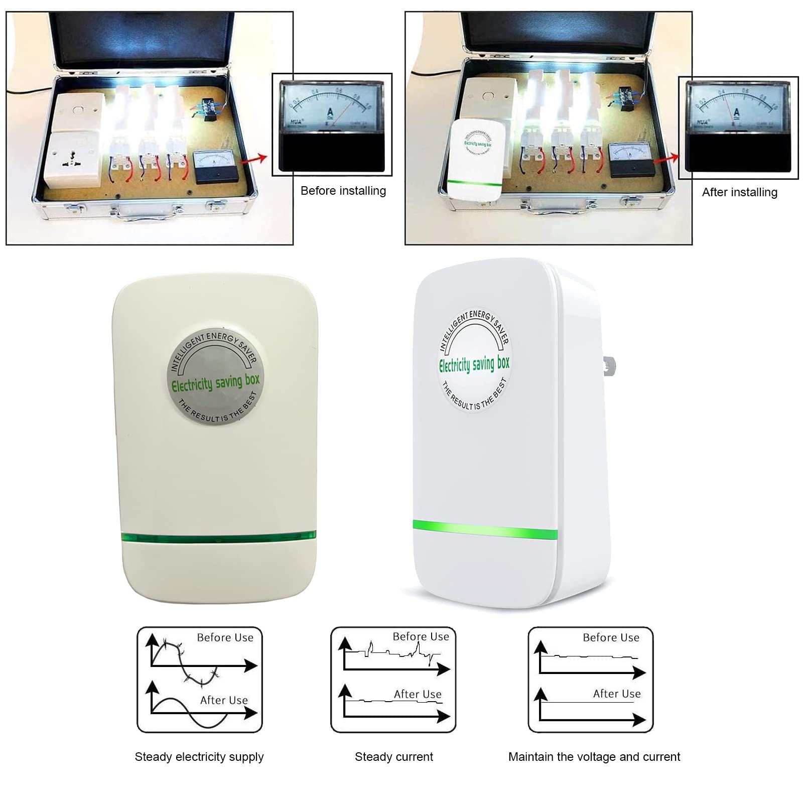 Stop Watt Energy Saving Device   Dinslia 30Kw Us Plug 90V 250V Electricity Saving Box   Stable Voltage Device Pro Power Saver(3