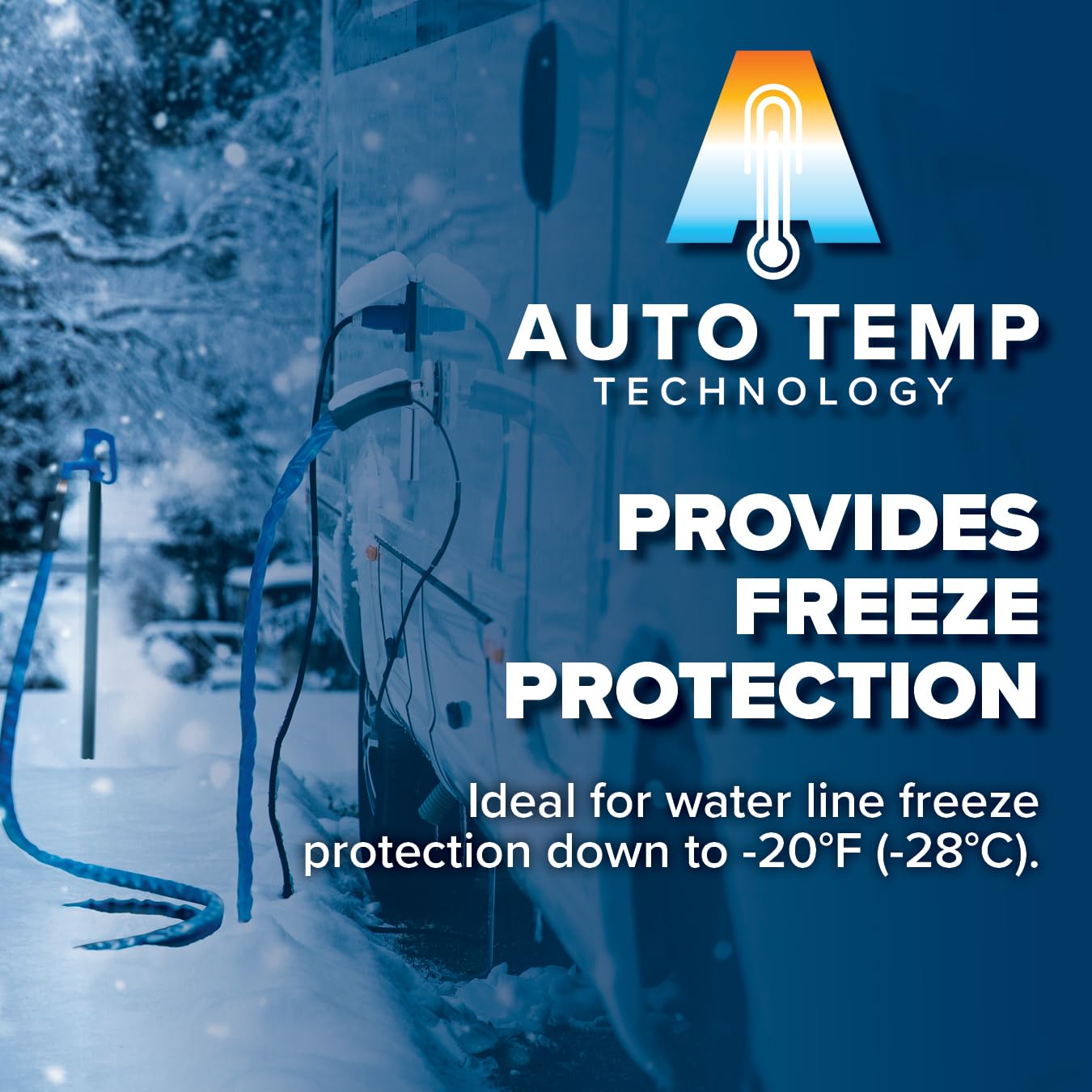 Camco 25-Ft Heated Water Hose For Rv - Water Line Freeze Protection Down To -20F/-28C - Features Energy-Saving Thermostat & Incl,WBAUVB01ABONB0A