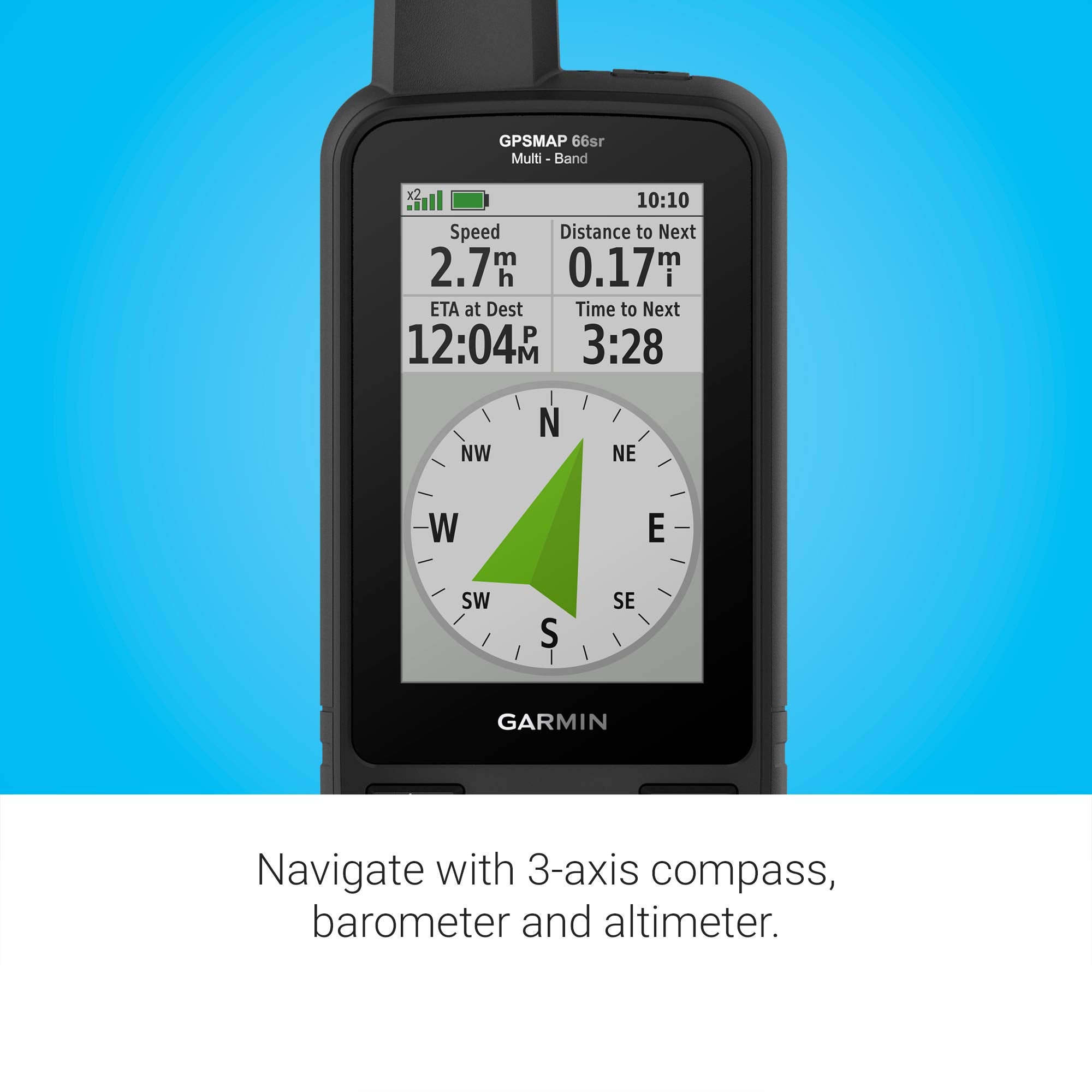Garmin Gpsmap 66Sr, Hiking Handheld With Expanded Gnss And Multi-Band Technologyhandheld, 3 Color Display (010-02431-00) , Black