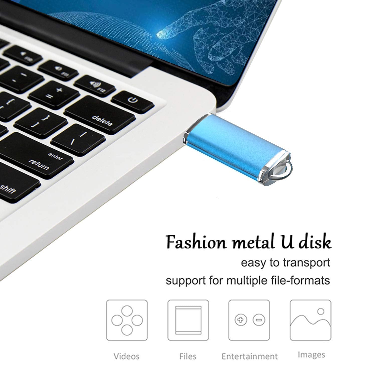 64Gb Flash Drive 10 Pack 64G Usb Flash Drive K&Zz 64 Gb Thumb Drive Memory Stick Gig Stick Usb 2.0 Pen Drive Zip Drive Jump Drive, 5 Colors (Purple, Blue, Pink, Green, Orange)