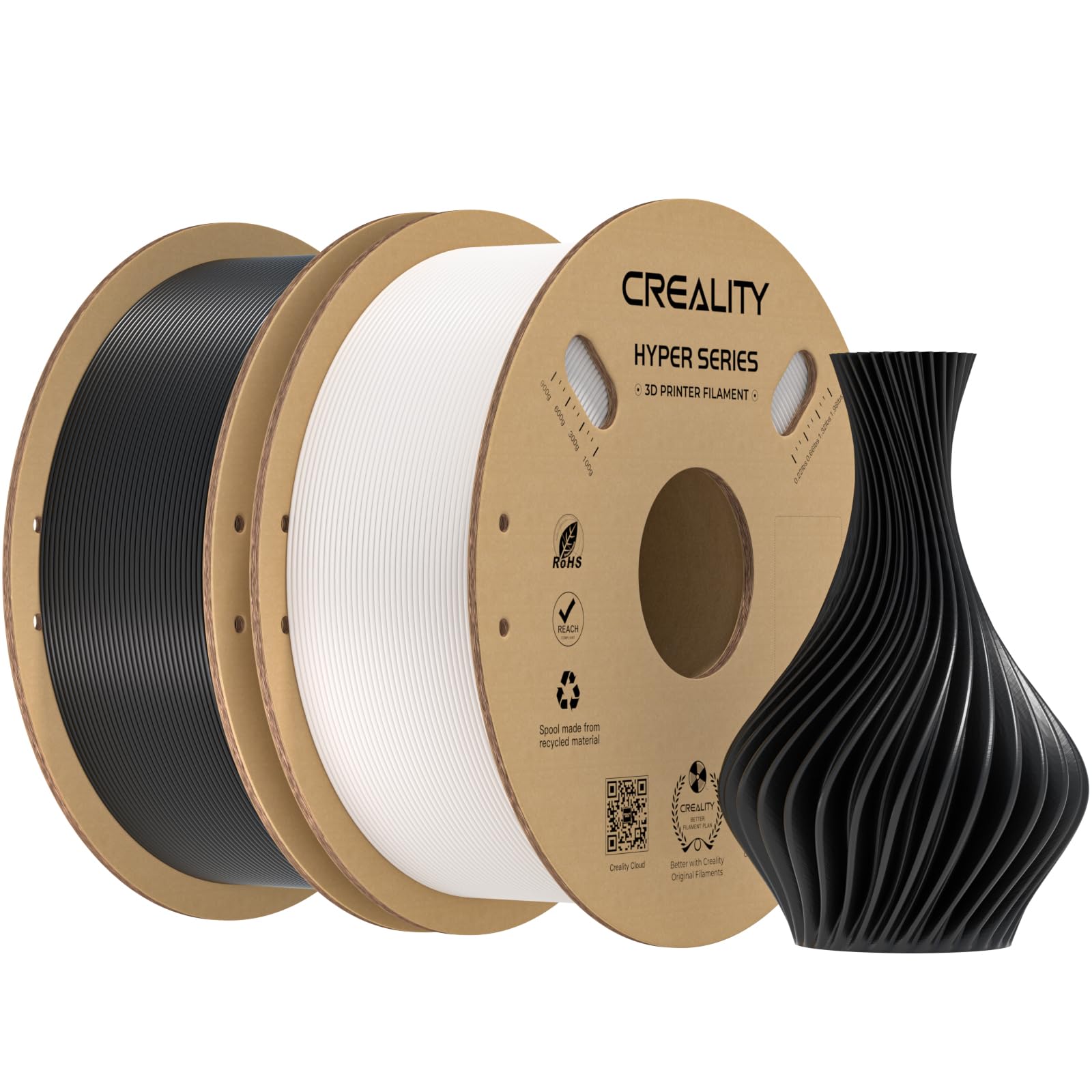 Creality Hyper Pla Filament Bundle 1.75Mm 2Kg For K1 Max/Ender 3 V3 Se/Ke, 3D Printer Filament Pla Designed For High Speed 30 60