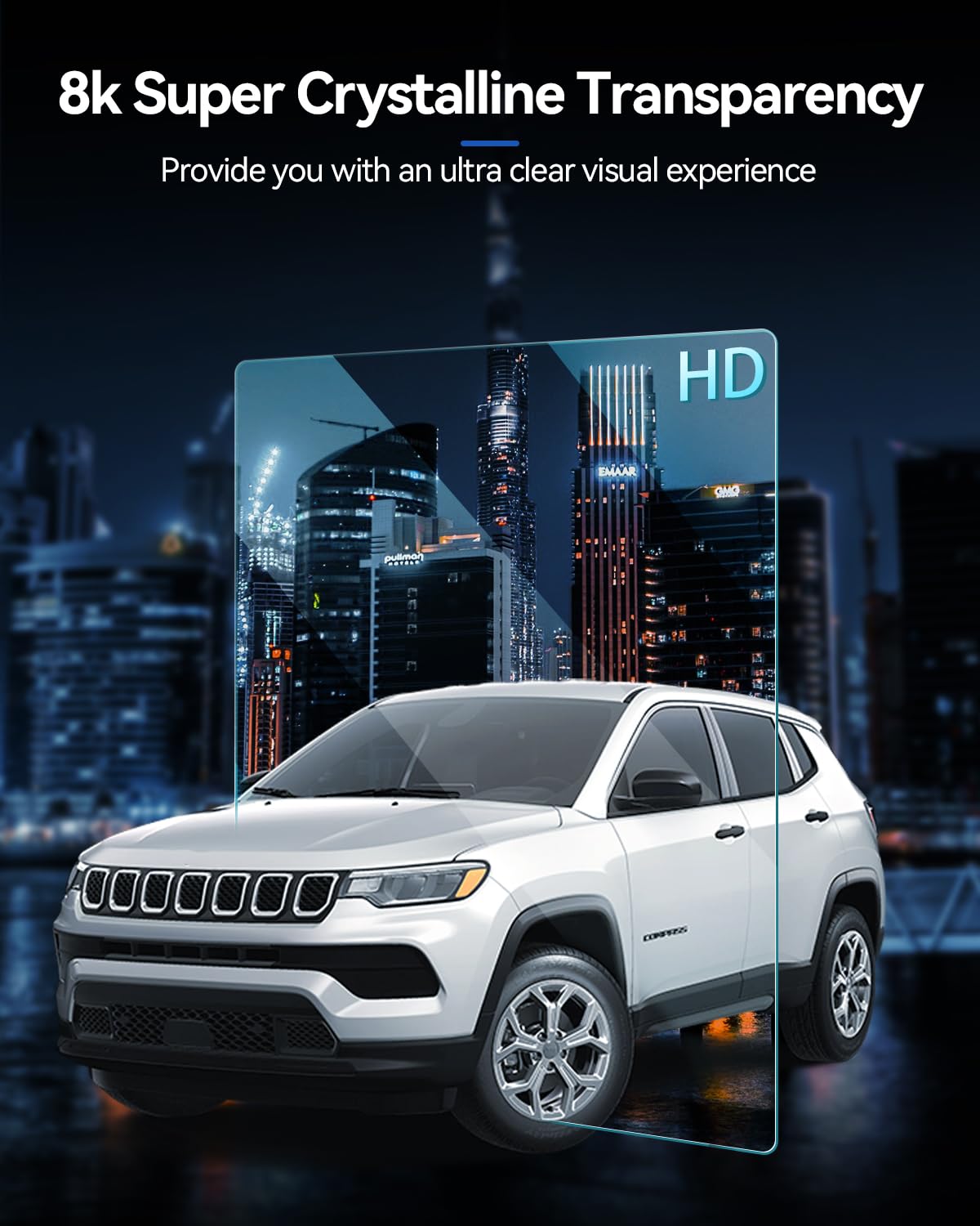 Lantu Car Screen Protector For 2024 2023 2022 Jeep Compass (Latitude Lux/Limited/Trailhawk/High Altitude) Accessories Navigation