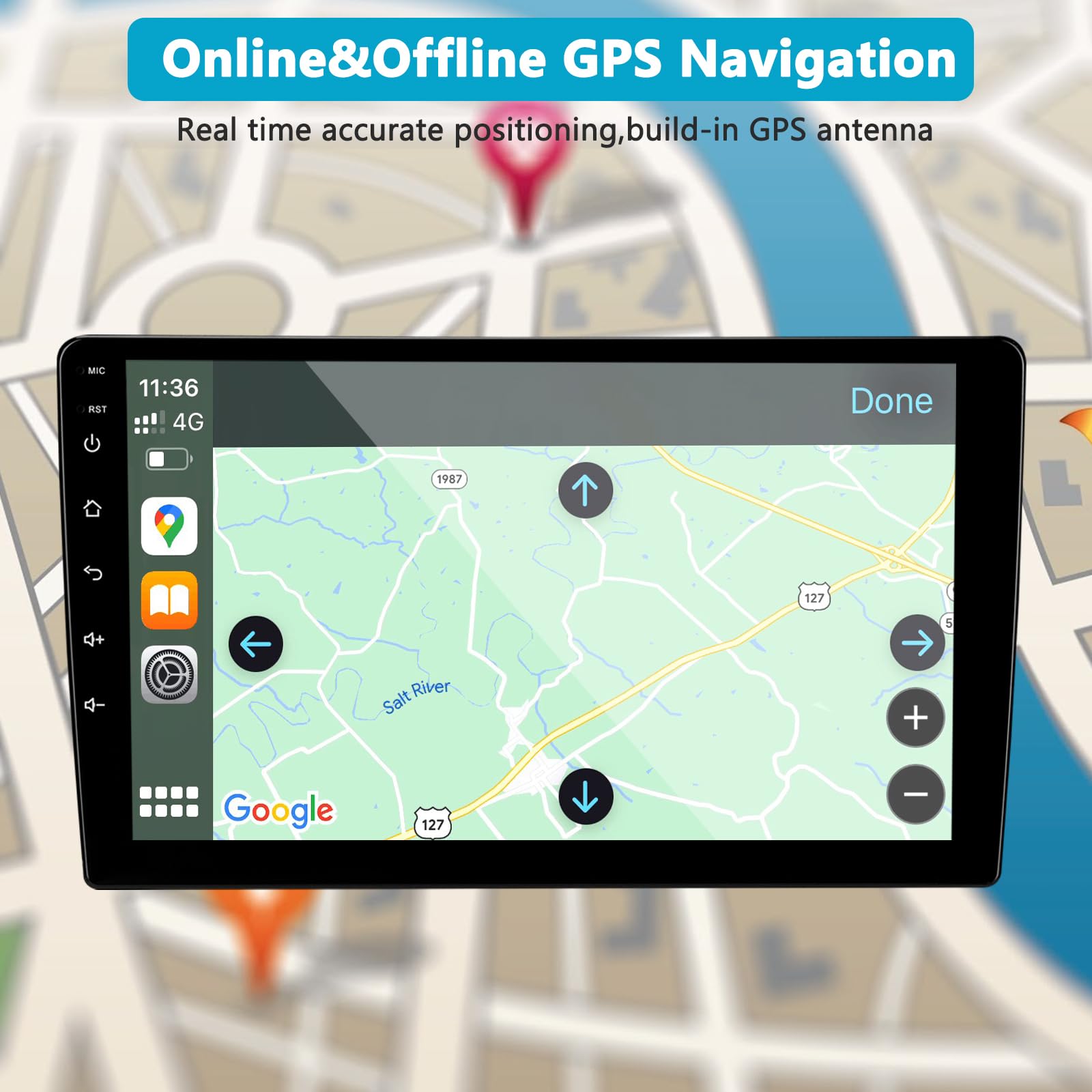 UUTouIoI 9 Car Stereo Radio for Dodge RAM 1500/2500/3500, Android 12, Wireless Carplay/Android Auto, Bluetooth, Touch Screen