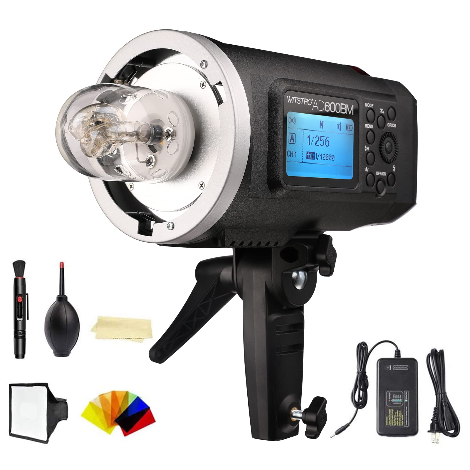 Godox Ad600Bm Bowens Mount 600Ws Gn87 High Speed Sync Outdoor Flash Strobe Light With 2.4G Wireless X System, 8700Mah Battery To