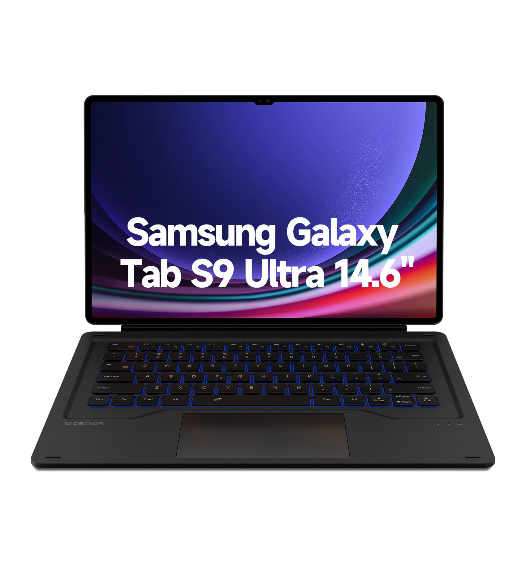 Dexnor Keyboard Case For Samsung Galaxy Tab S9 Ultra Keyboard 14.6 Inch Magnetic Detachable Book Cover Style Keyboard Multi Touc