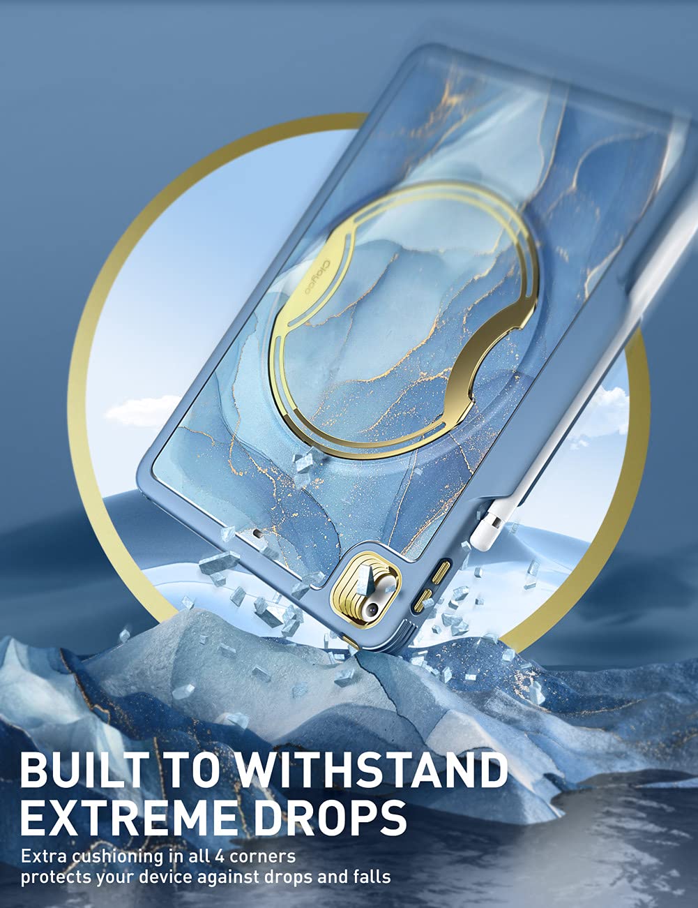 Clayco Nebula Case For Ipad 9Th/8Th/7Th Generation Case 10.2 Inch 2021/2020/2019, Multi-Angle Viewing Full Body Stand Cover For