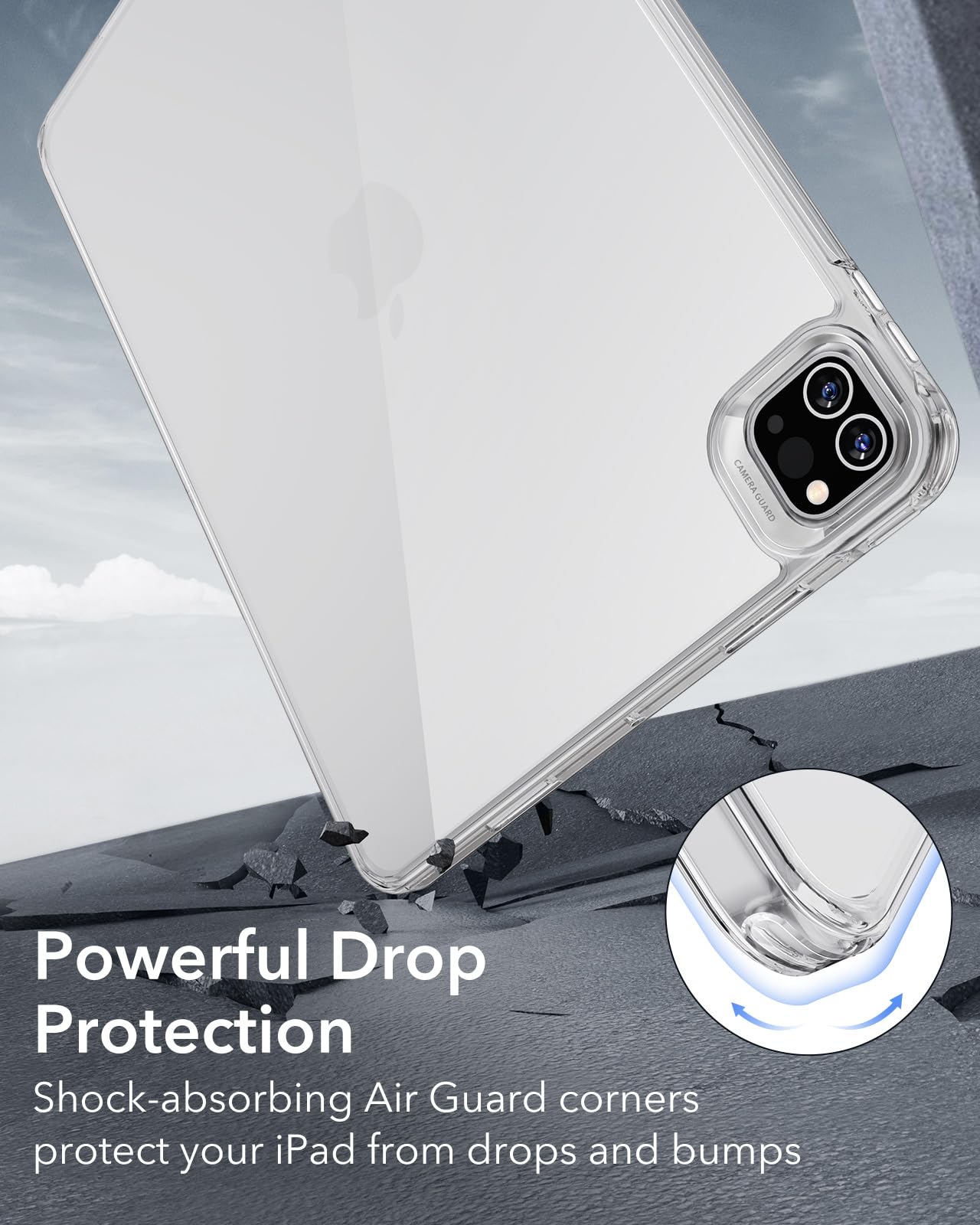 Esr For Ipad Pro 13 Inch Case M4(2024), Thin And Lightweight, Shock And Drop Protection, Yellowing Resistant, Hard Back, Supports Pencil Pro And Pencil(Usb C), Classic Series, Clear