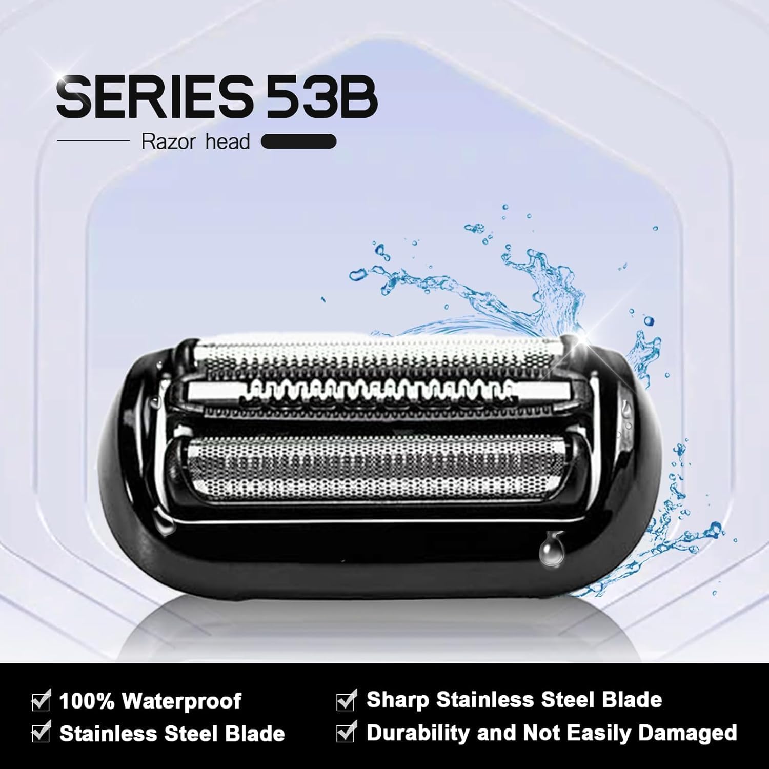 53B Replacement Foil And Cutter Compatible With Braun Series 5 Series 6 Electric Shaver, 53B Blades For Braun S5 Replacement Hea