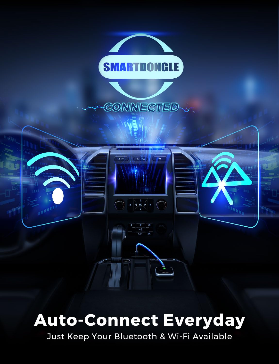 Esamcore Wireless Carplay Adapter For Apple Iphone, [Plug & Play] Wired To Wireless Smart Carplay Dongle Auto Connect Car Play Accessories Fit Usb A & Usb C