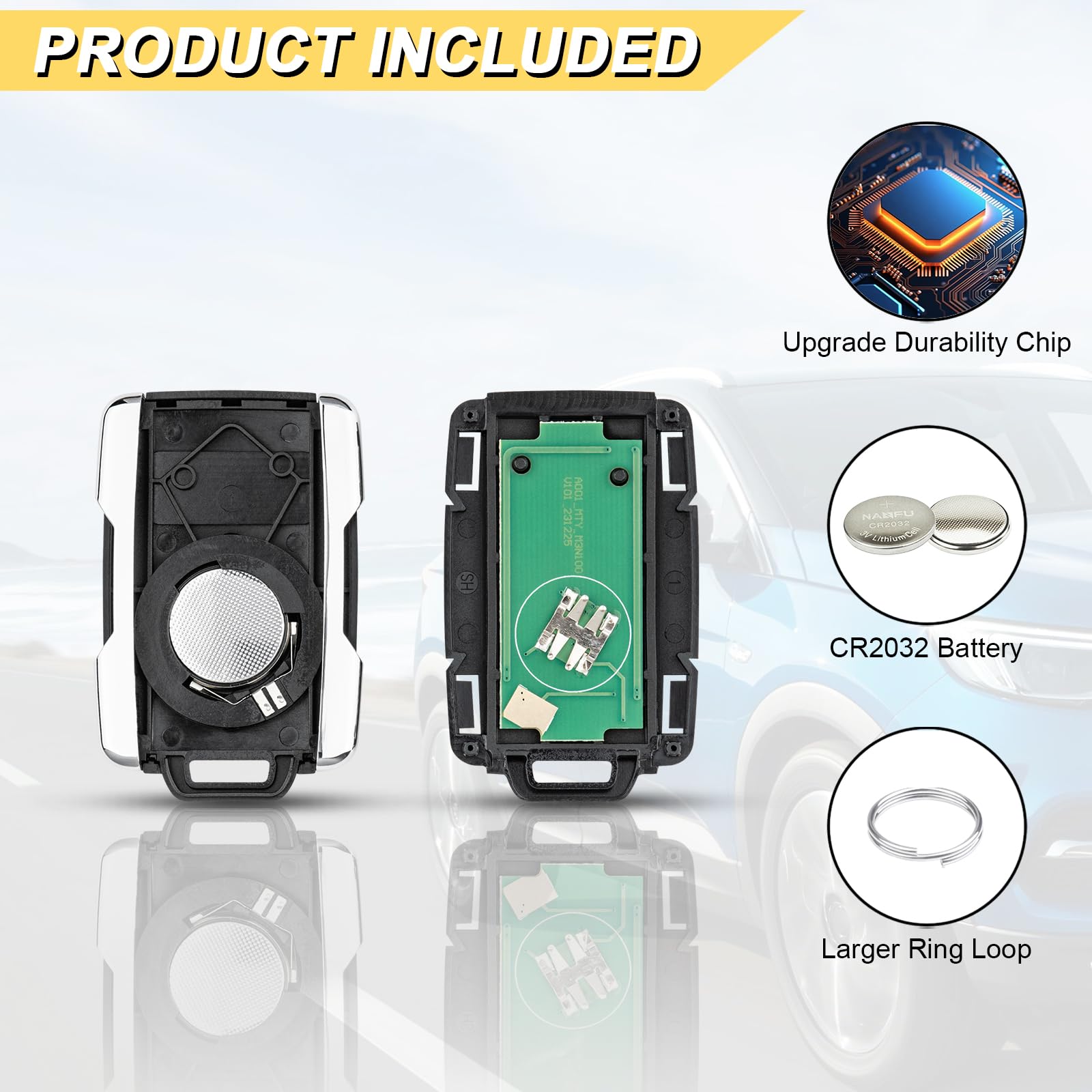 Vurkcy Key Fob Replacement For 2006-2010 Chevy Hhr/ 05-08 Uplander/ 05-07 Buick Terraza & Saturn Relay/ 05-06 Montana Car Keyles