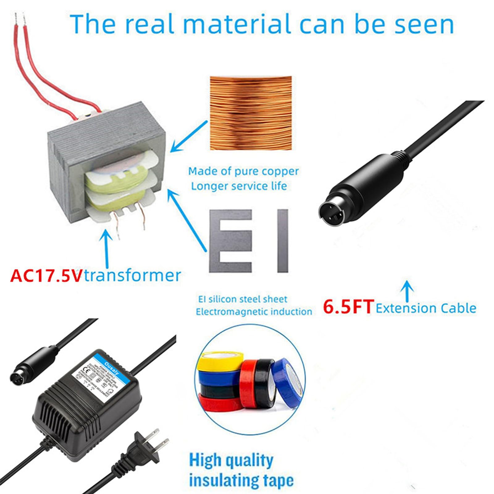 17.5Vx2 500Ma Powe Adapter For Behringer Mxul5 Eurorack Ub1202, Xenyx-1202 Mixer (Fx:Mx5-Mp3) 17.5V Ac Power Supply Mini 3 Pin D