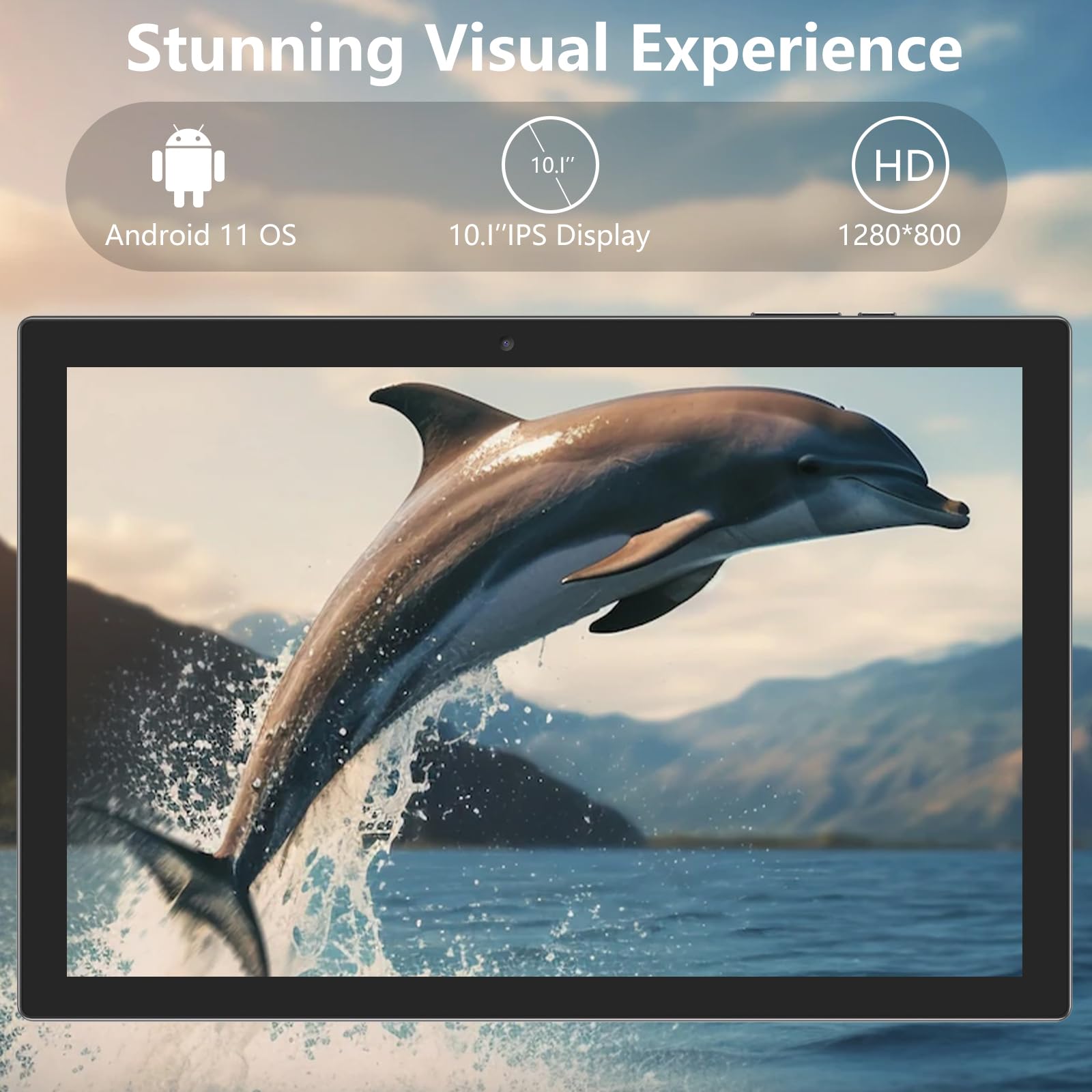 Android Tablet With Keyboard 10 Inch 2 In 1 Tablets Incldue Case Mouse Stylus, 3Gb Ram 64Gb Rom 1024Gb Expand Quad-Core Tablet P