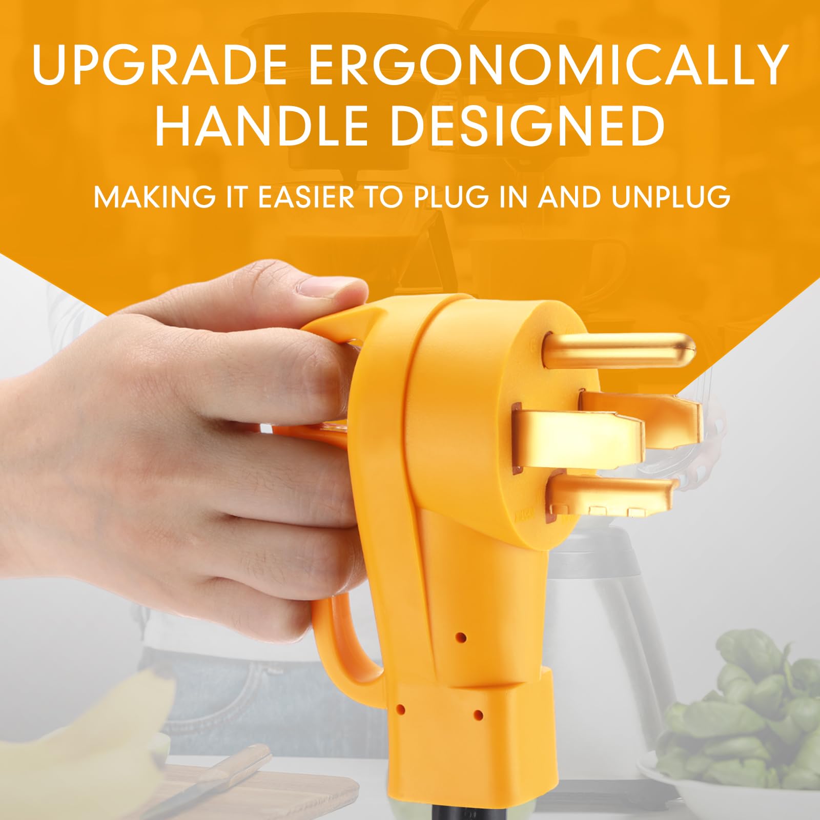 Kanayu 1.8 Ft 30 Amp To 20 Amp 110V Dryer Distribution Adapter Compatible With Nema 14 30P To Nema 4X 5 20R/ 5 15R, 4 Prong Drye