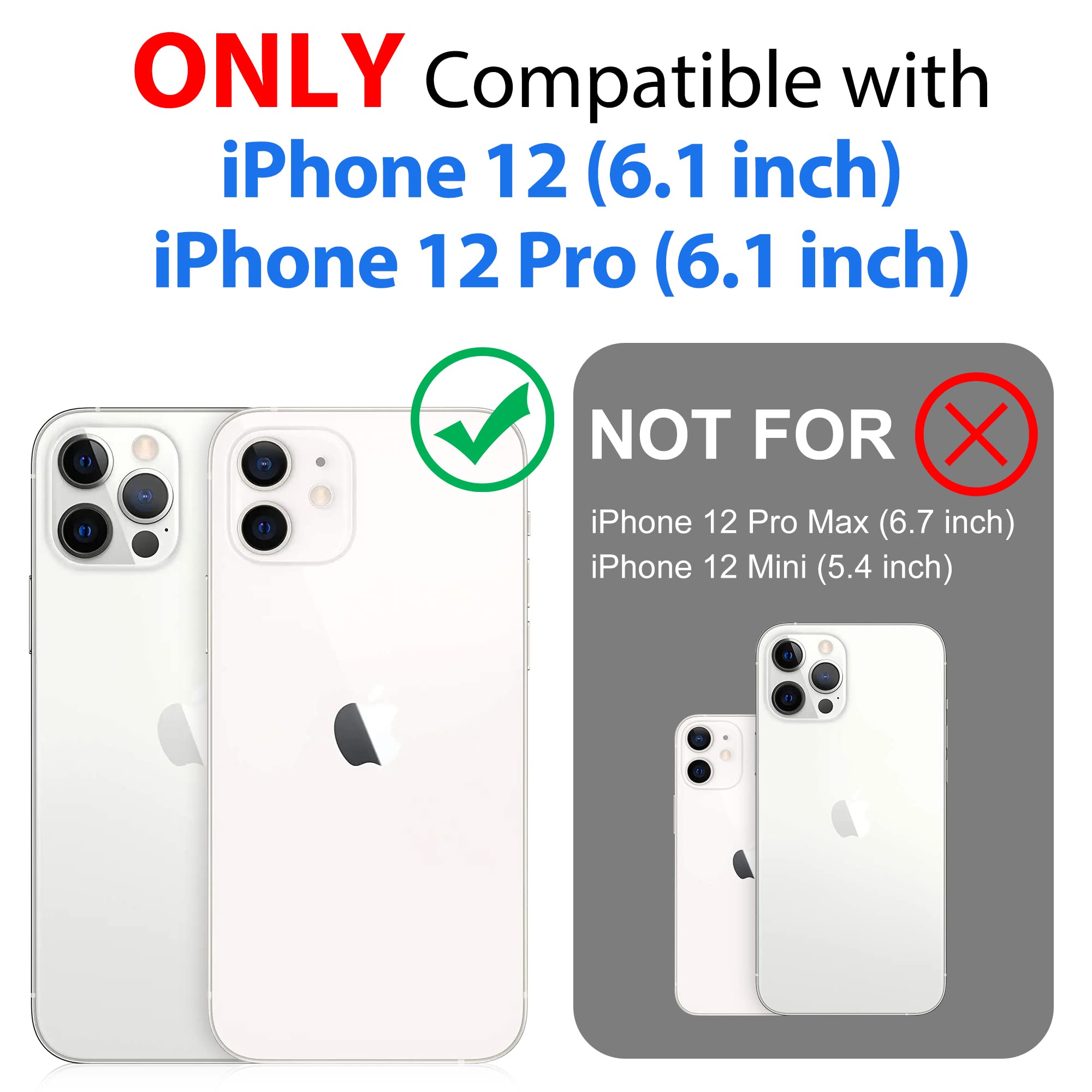 Sportlink Compatible With Iphone 12 Waterproof Case   Iphone 12 Pro Waterproof Case, Full Body Shockproof Dustproof Phone Screen