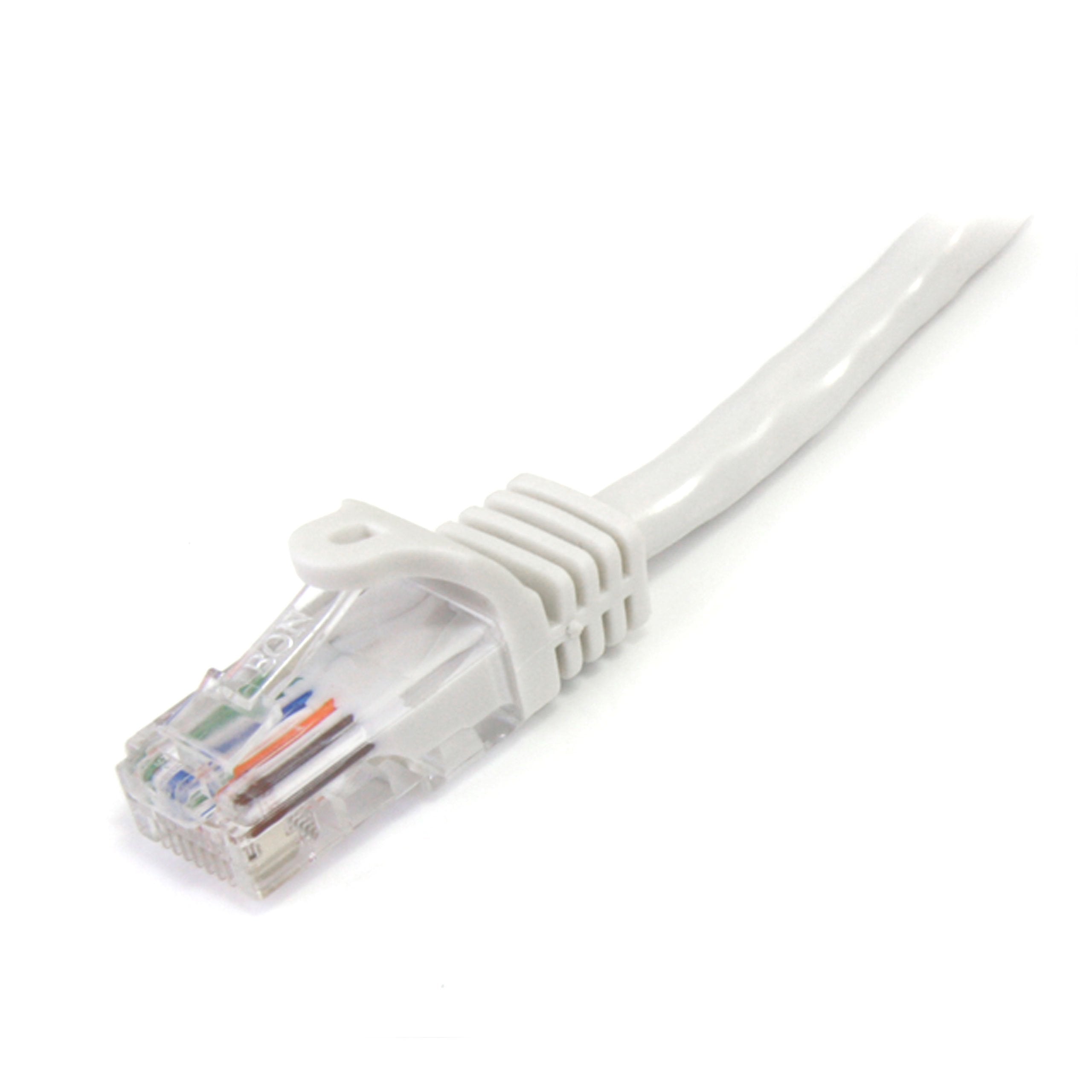 Startech.Com 3 Ft. (0.9 M) Cat5E Ethernet Cable   Power Over Ethernet   Snagless   White   Ethernet Network Cable (45Patch3Wh)