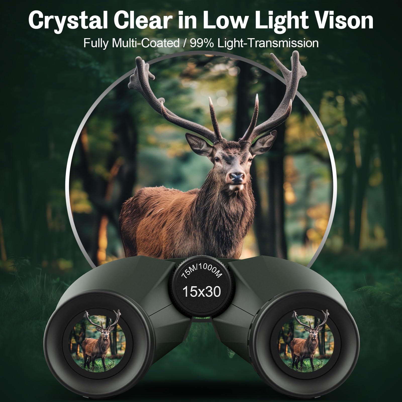 15X30 Compact Binoculars For Adults And Kids   Occer Large View High Powered Binoculars For Bird Watching   Lightweight Easy Foc