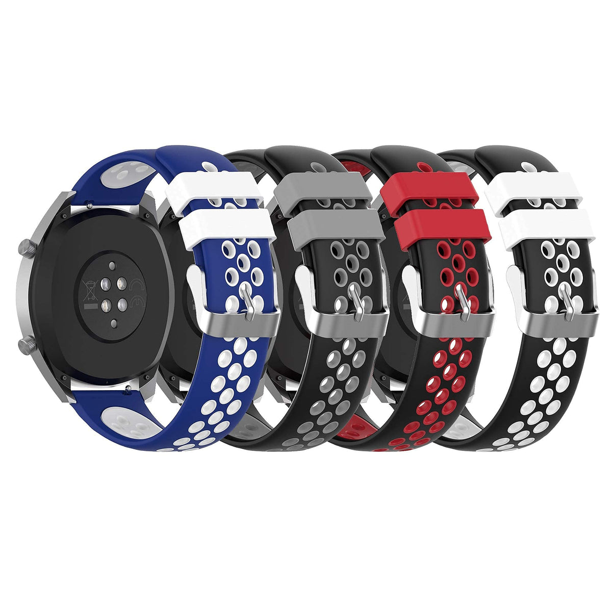Ecsem Sport Strap Compatible With Coros Apex 42Mm/Pace 2 Adjustable Quick Release Watch Bands Breathable Silicone Bands Replacem