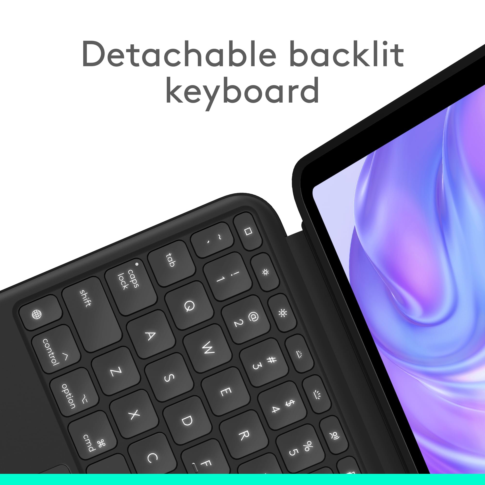 Logitech Combo Touch Ipad Pro 11 Inch (M4)(2024) Keyboard Case   Detachable Backlit Keyboard With Kickstand, Comfortable Typing,
