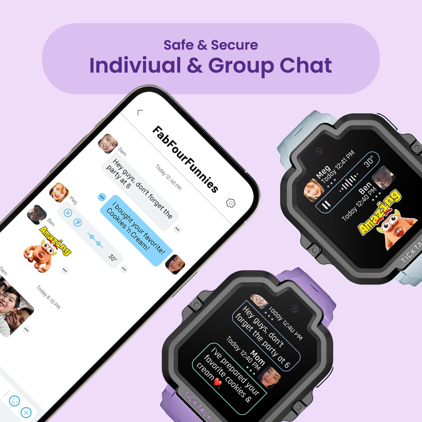 Ticktalk5 Cellular Kids Smart Watch With Gps Tracker & Video Calling   Smart Watch For Kids With Parent Apps, Sos & 911 Calling, Real Time Location Tracking, Dnd Mode & More   Smart Watch For Kids 3+