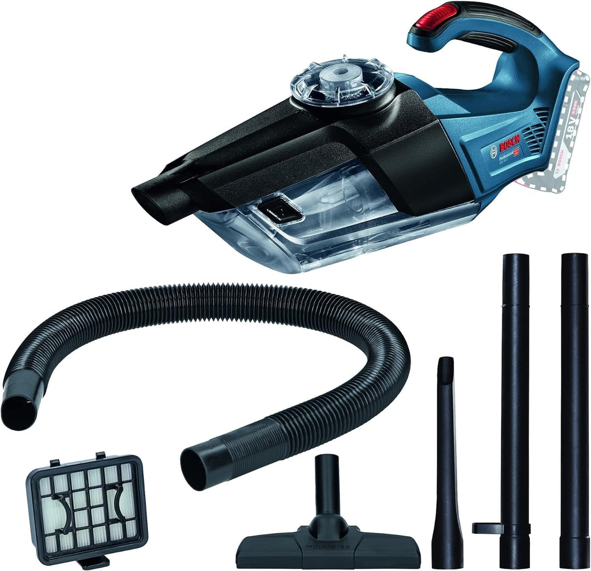 Bosch Gas 18V 1 Professional Cordless Vacuum Cleaner / Cleaning Performance Redefined! With New Rotational Airflow Technology (