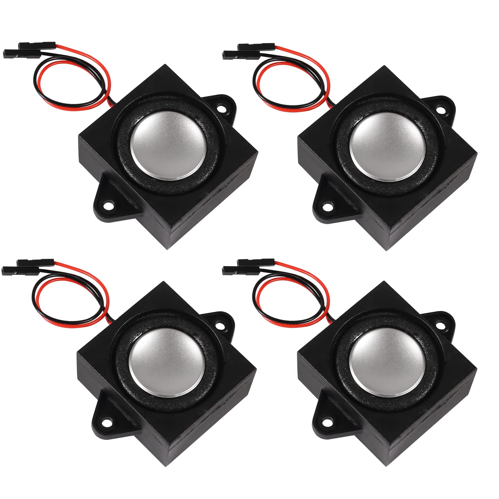Dweii 4Pcs 3 Watt 8 Ohm Single Cavity Mini Speaker Full Range Cavity Mobile Portable Advertising Machine Speaker Connector Separ