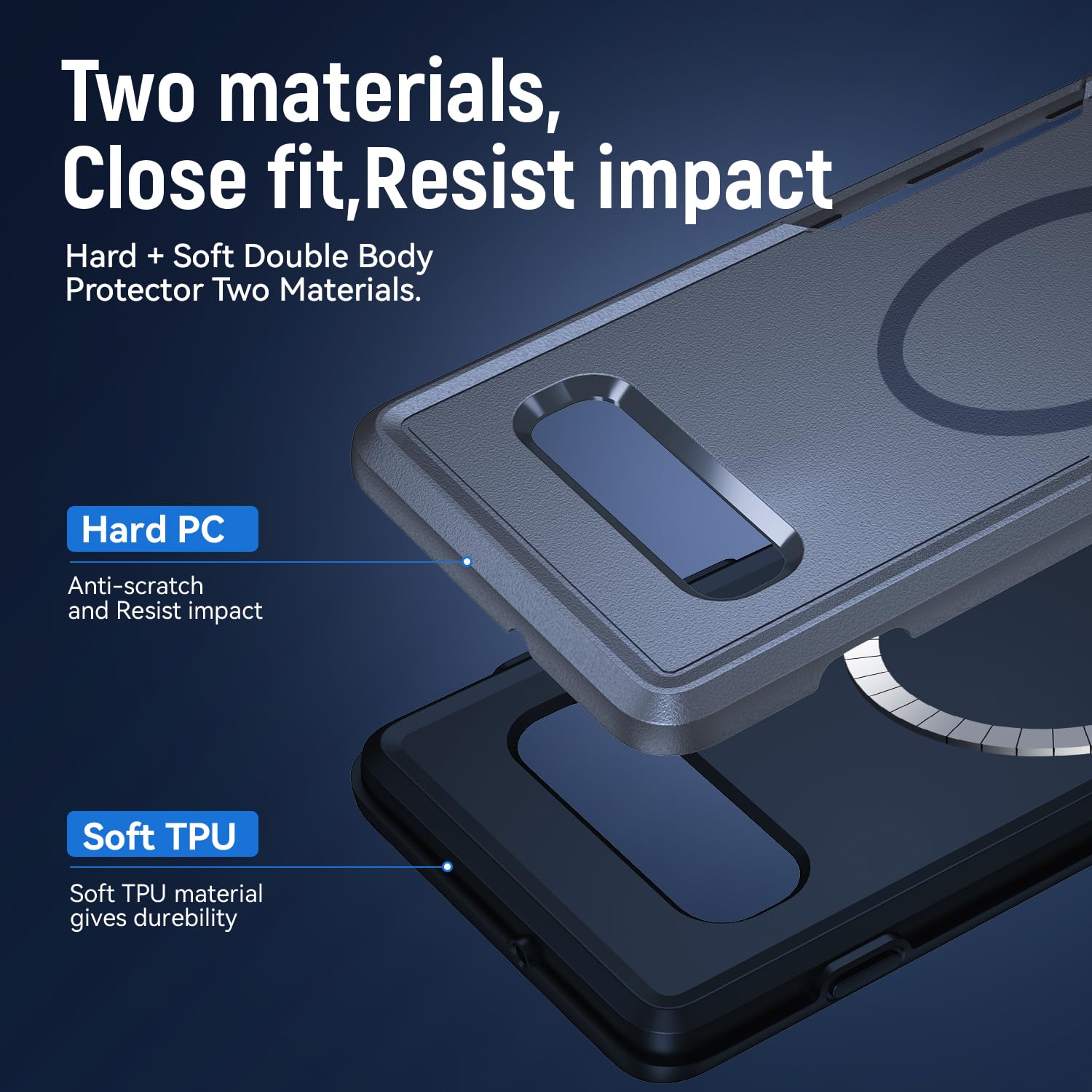 Teayoha For Samsung Galaxy S10 Plus Case,[Compatible With Magsafe] [Military Grade Drop Tested] Shockproof Magnetic Tough Rugged