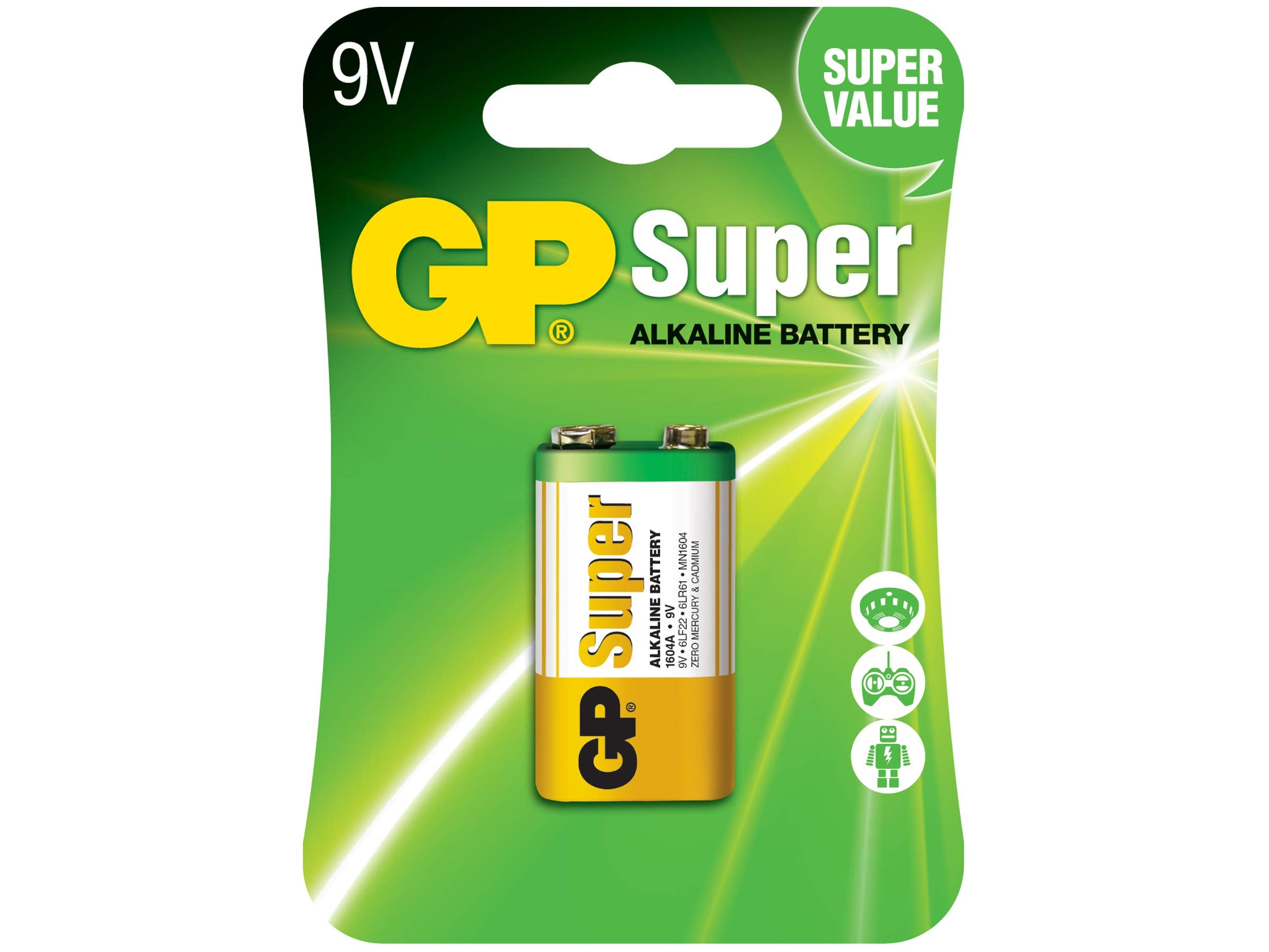 GP Batteries 30301 Battery Alkaline 9V
