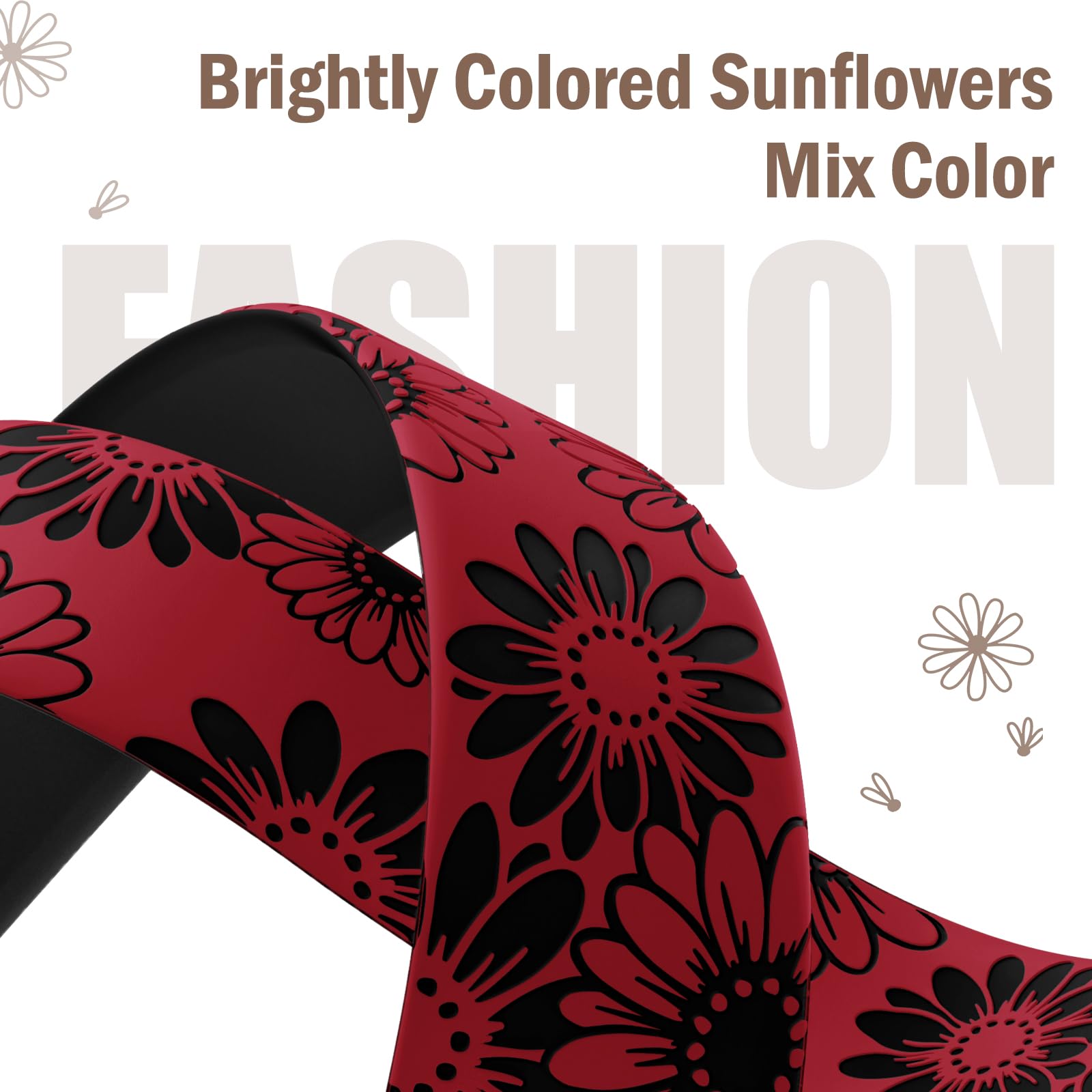 Daqin Floral Engraved Band Compatible With Apple Watch Band 44Mm 42Mm 45Mm 46Mm 41Mm 44Mm 38Mm Women, Flower Pattern Band Soft S