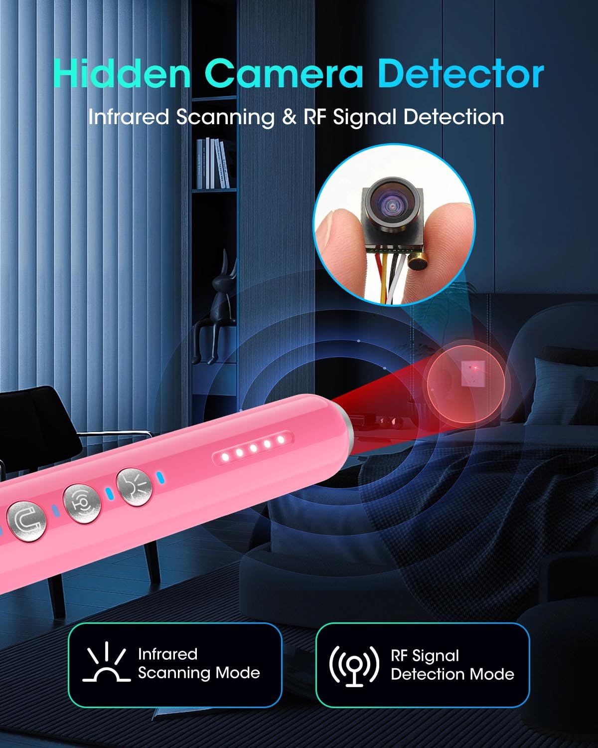 Stsva Camera Detectors,4 In 1 Portable Detector For Home,Hotel,Office,Car,Gps Detector,Wireless Item Finders.